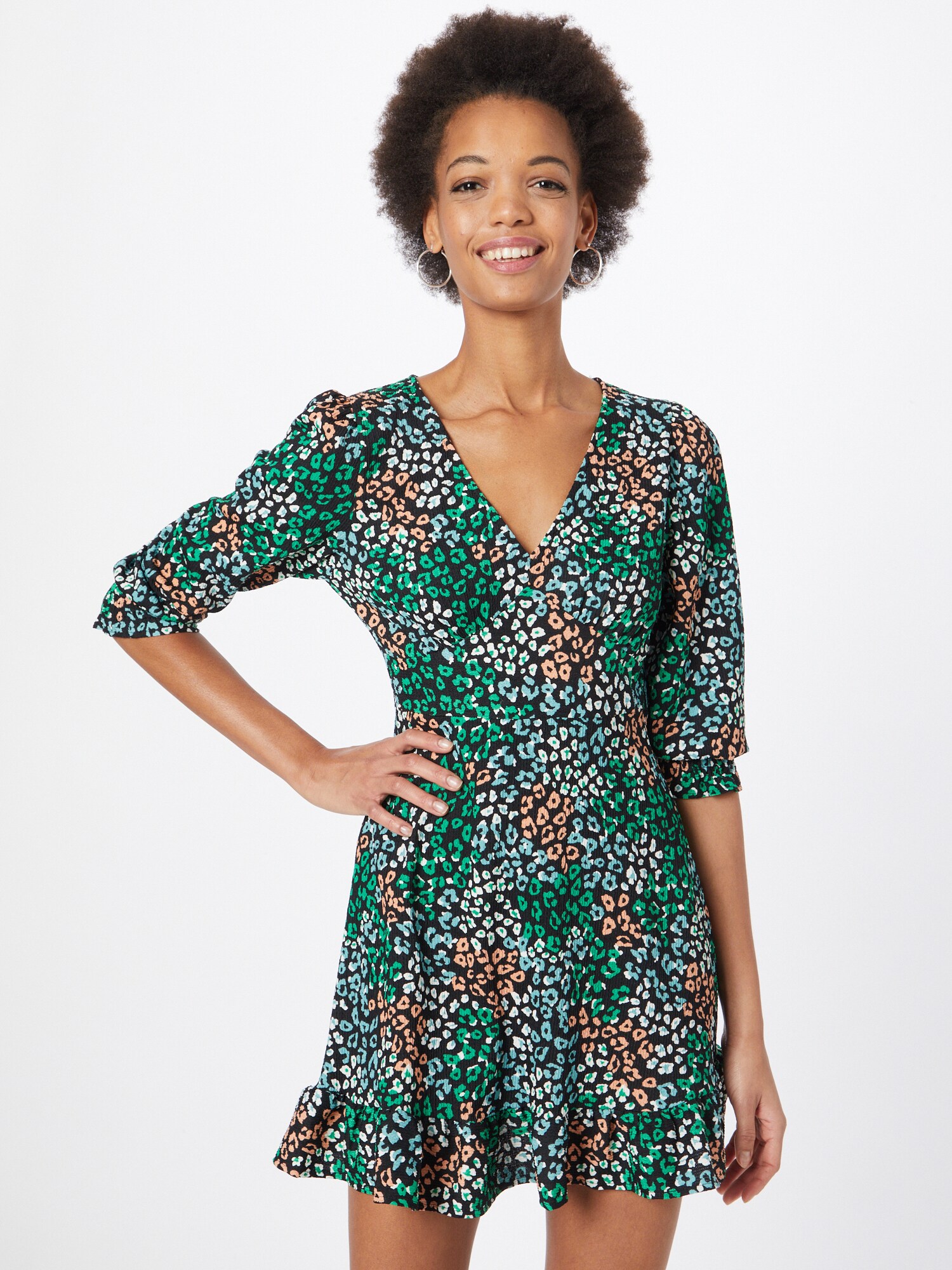 Dorothy Perkins Ruha  világoskék / zöld / őszibarack / fekete / fehér termék 2. képe