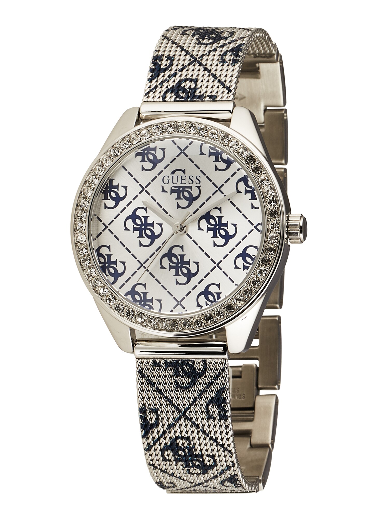GUESS Analoginis (įprastinio dizaino) laikrodis 'Claudia, W1279L1'  mėlyna / sidabrinė