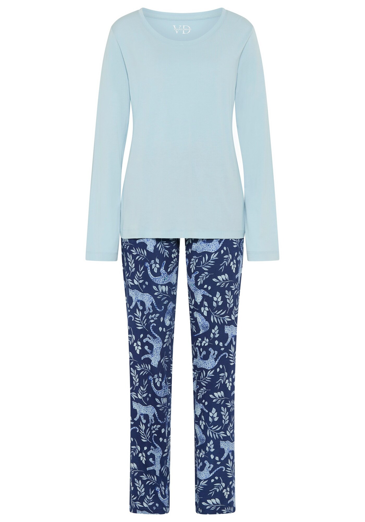 VIVANCE by LASCANA Pijama turcoaz / albastru deschis / albastru închis