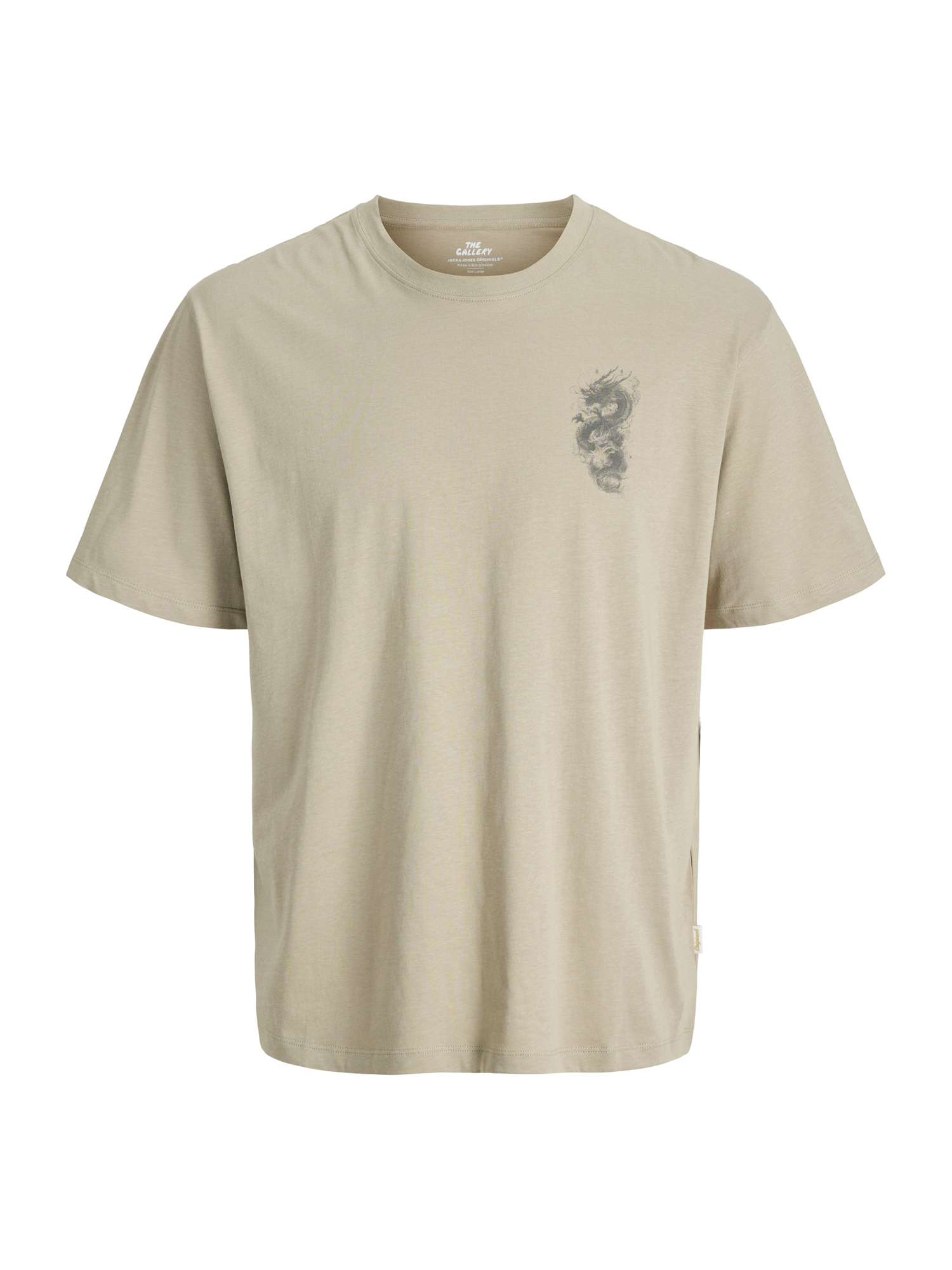 Jack & Jones Plus Tricou 'JORTRENDY OBJECTS'  gri bazalt / gri închis / kaki