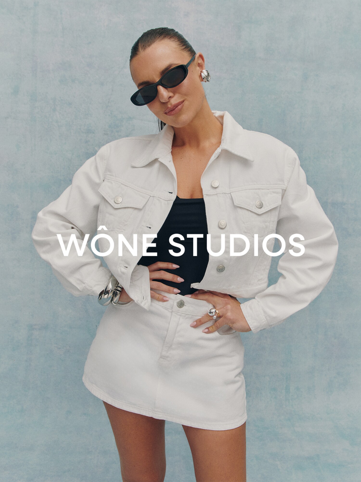 WÔNE STUDIOS Džínsy  čierna (obrázok 5)