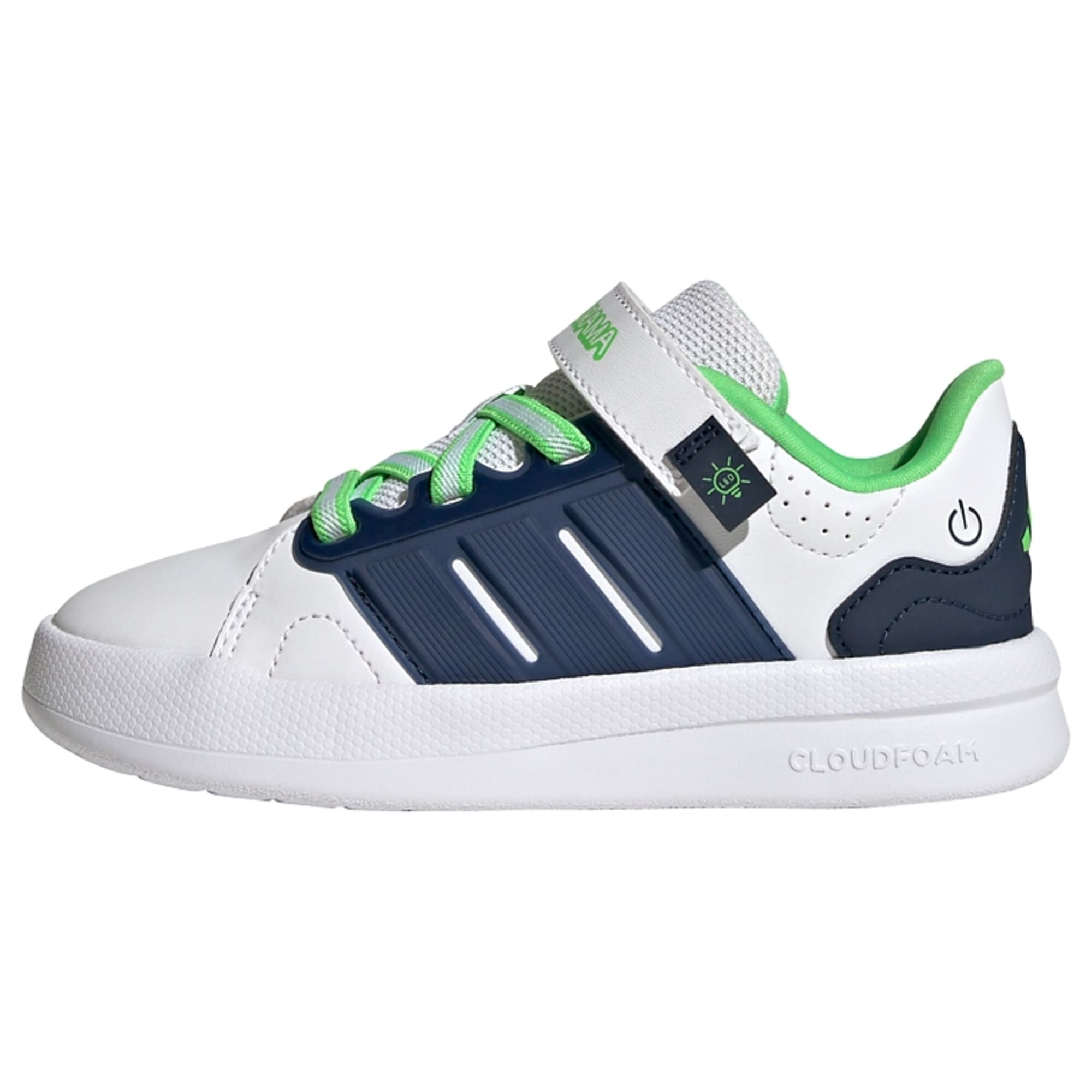 ADIDAS SPORTSWEAR Pantofi sport Lightorama Court albastru noapte / verde limetă / alb