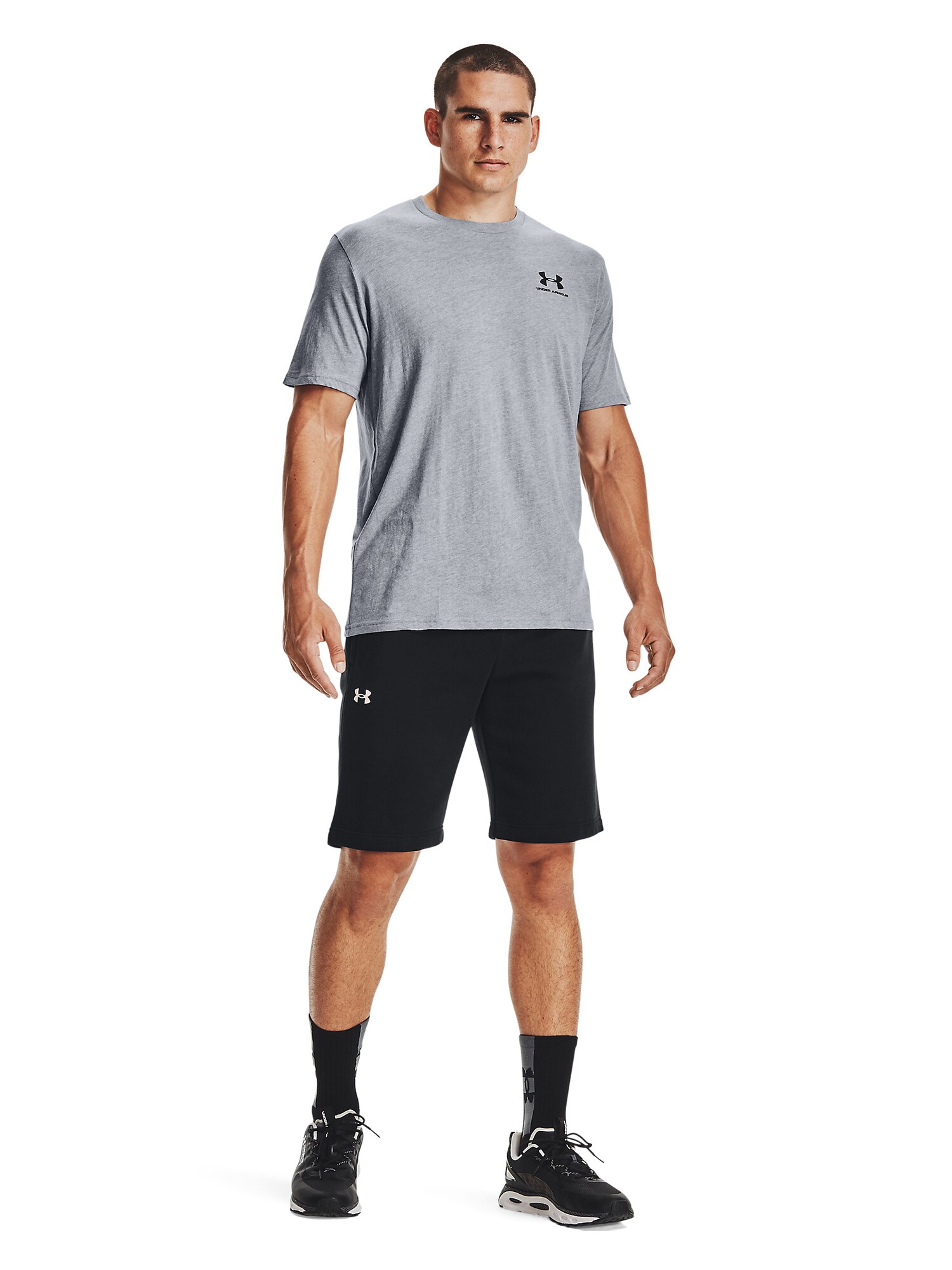 UNDER ARMOUR Funkcionális felső  szürke melír / fekete termék 2. képe