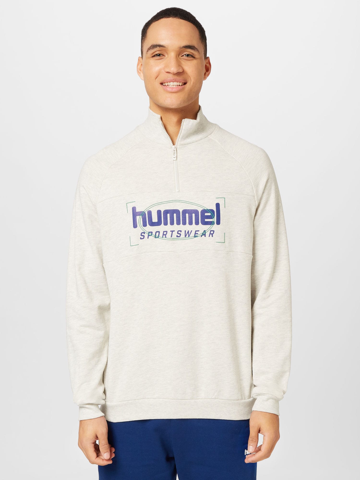 Hummel Tréning póló 'Ron'  bézs / tengerészkék termék 2. képe