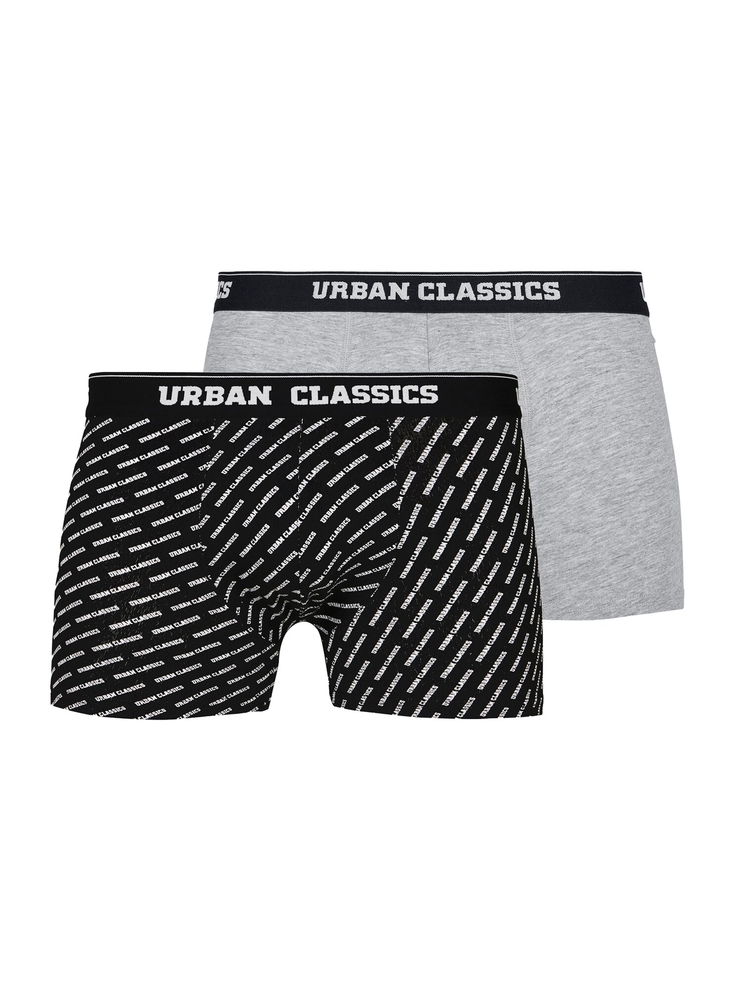 Urban Classics Boxer trumpikės balta / juoda / margai pilka