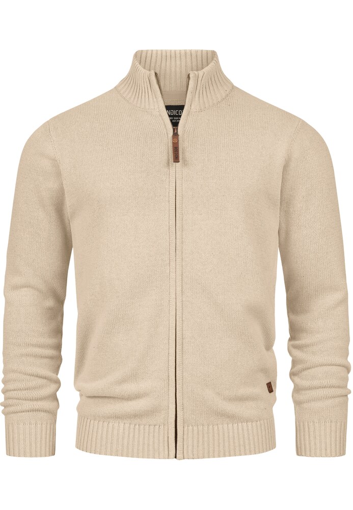 INDICODE JEANS Strickjacke 'Lut' Herren Größe XL beige