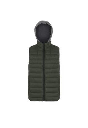 Yuka Bodywarmer Donkergrijs / Donkergroen