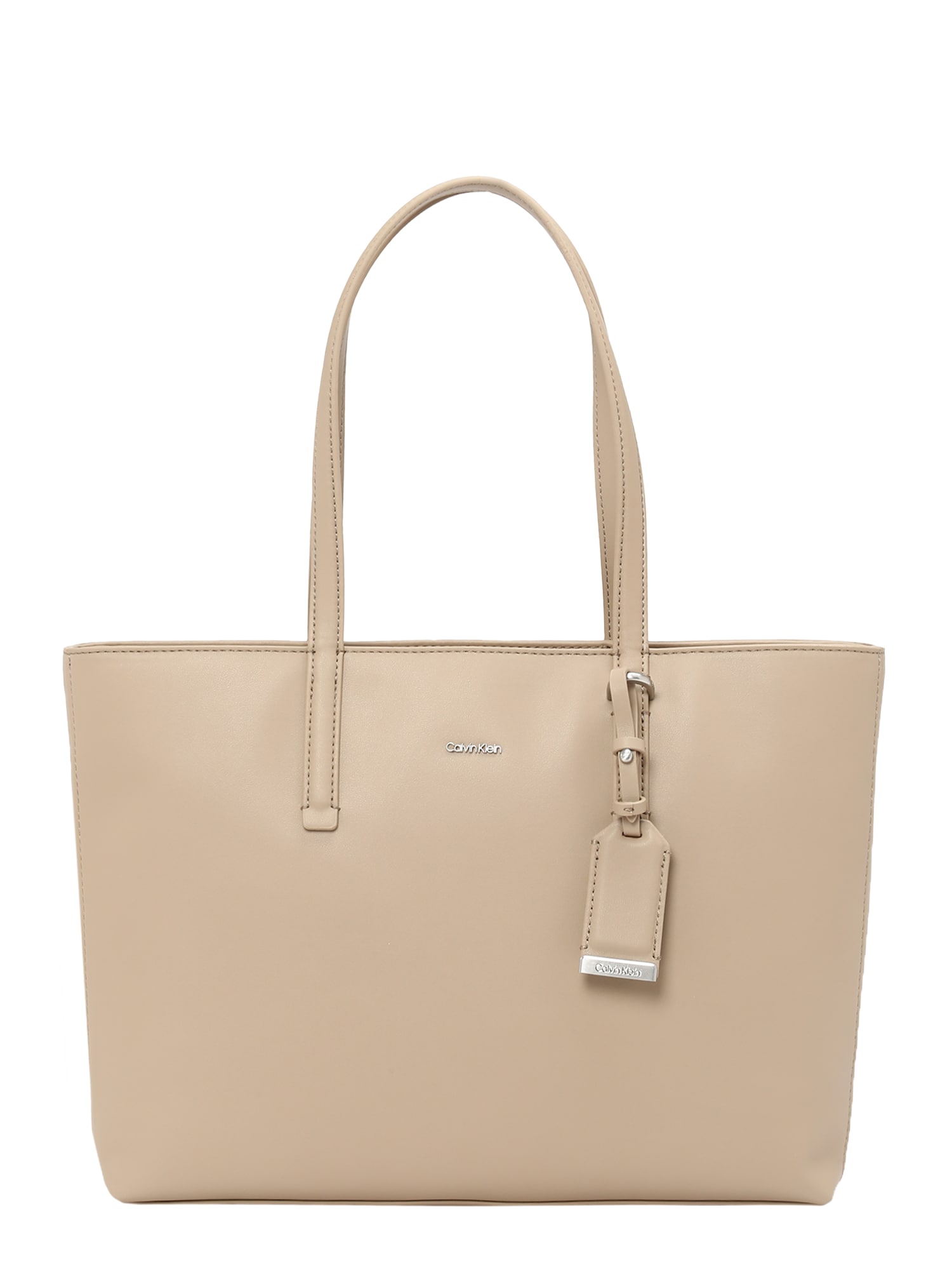 Calvin Klein Pirkinių krepšys 'Must' smėlio spalva / sidabrinė