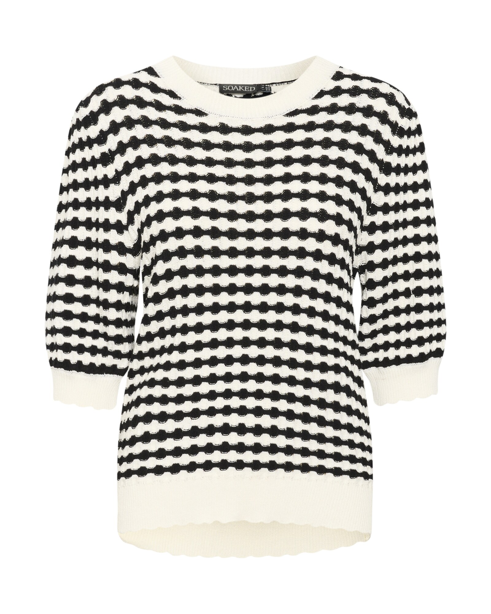 SOAKED IN LUXURY Pulover Indianna  negru / alb