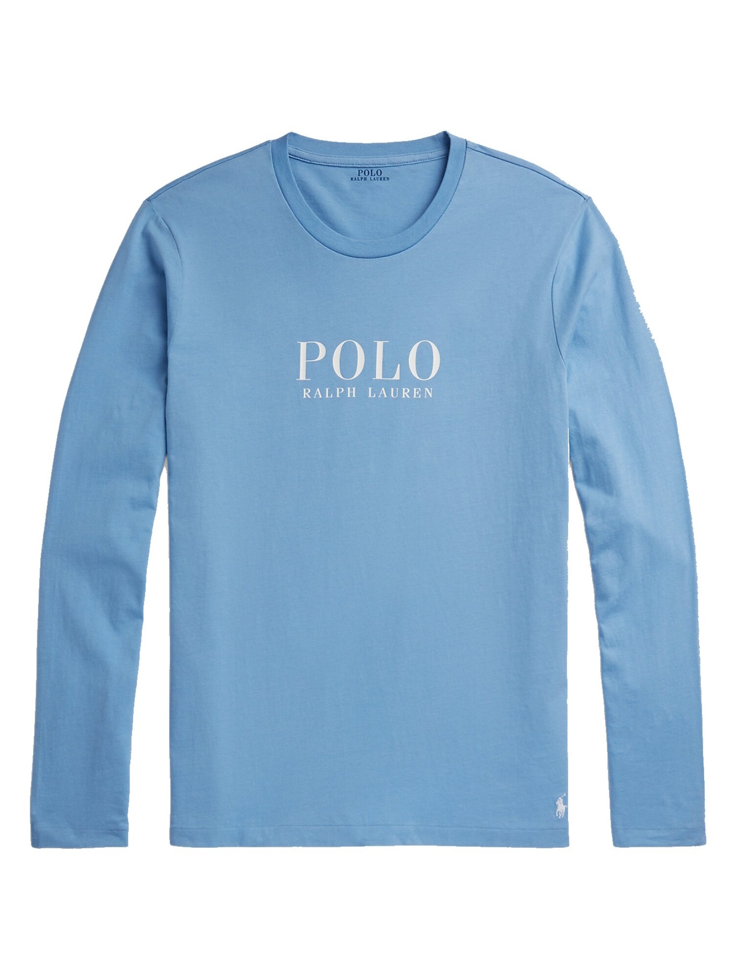 Polo Ralph Lauren Dlhé pyžamo  svetlomodrá / biela