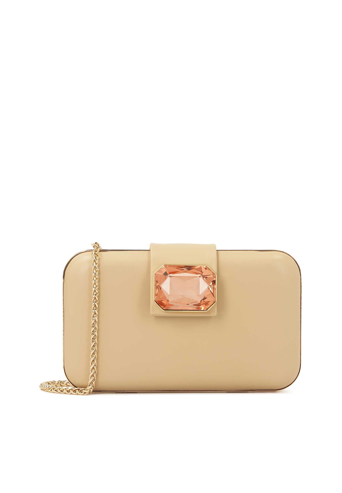 Kazar Clutch  bej / portocaliu pastel