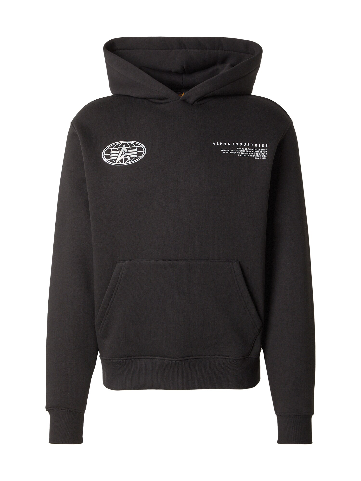ALPHA INDUSTRIES Tréning póló 'World'  fekete / ezüst / fehér akciós termékkép 1