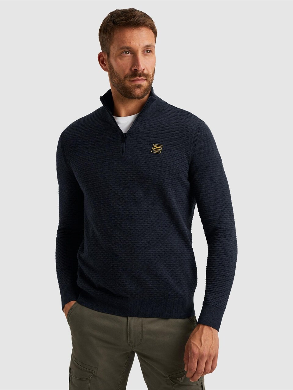 Tröja 'Pullover with half zipper'