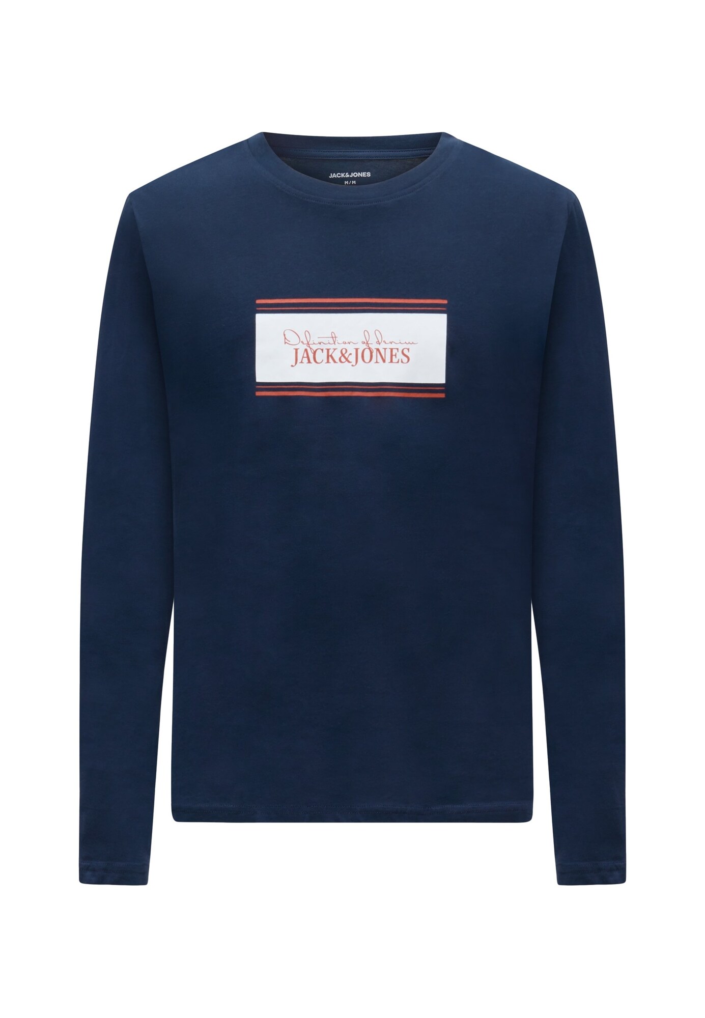 JACK & JONES Tricou JJBUSTER bleumarin / roșu ruginiu / alb