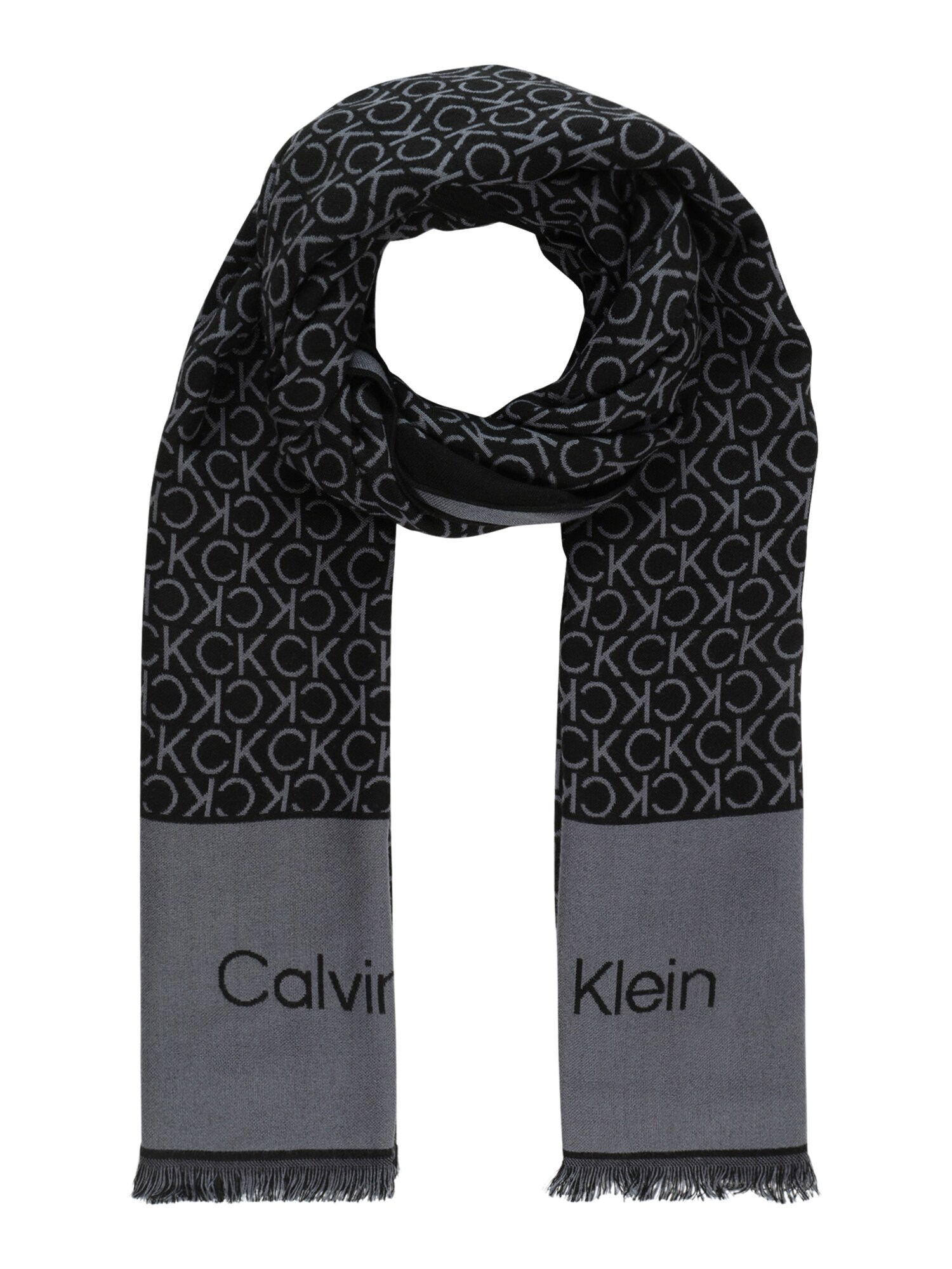 Calvin Klein Šal  siva / črna