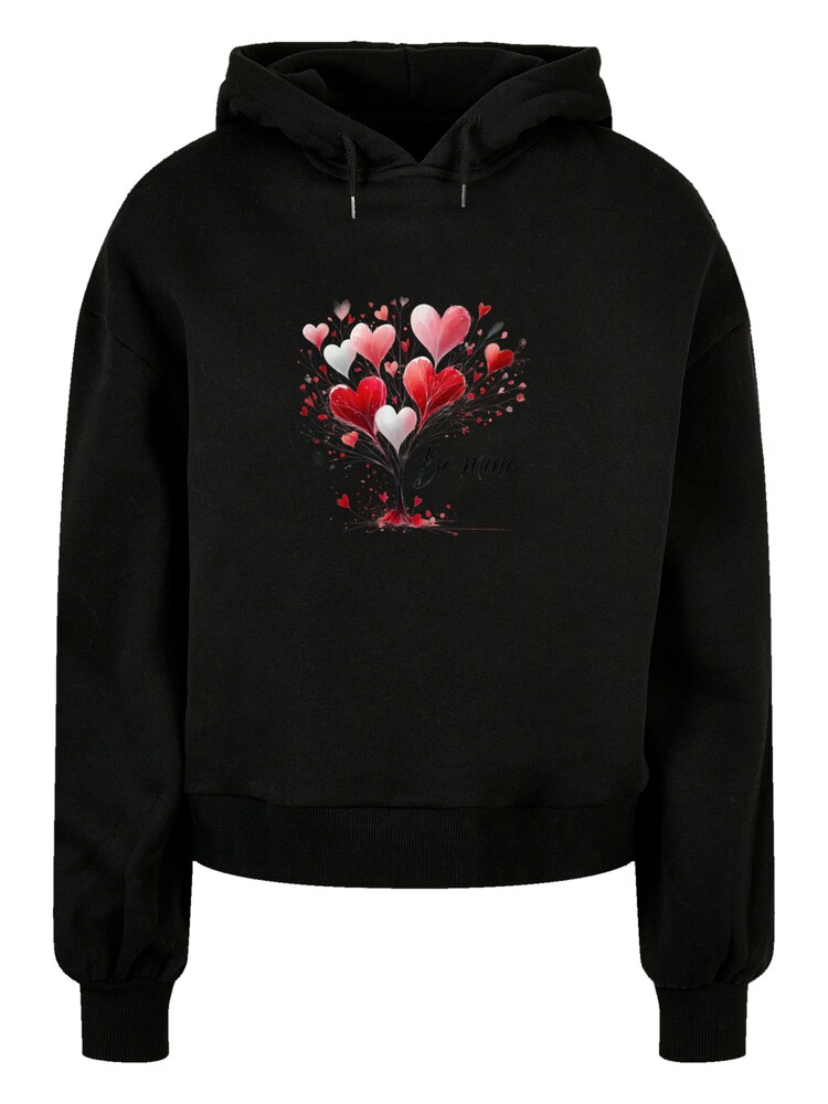 F4NT4STIC Sweatshirt 'Herzbaum Be Mine!' Damen Größe 5XL pink / rot / schwarz