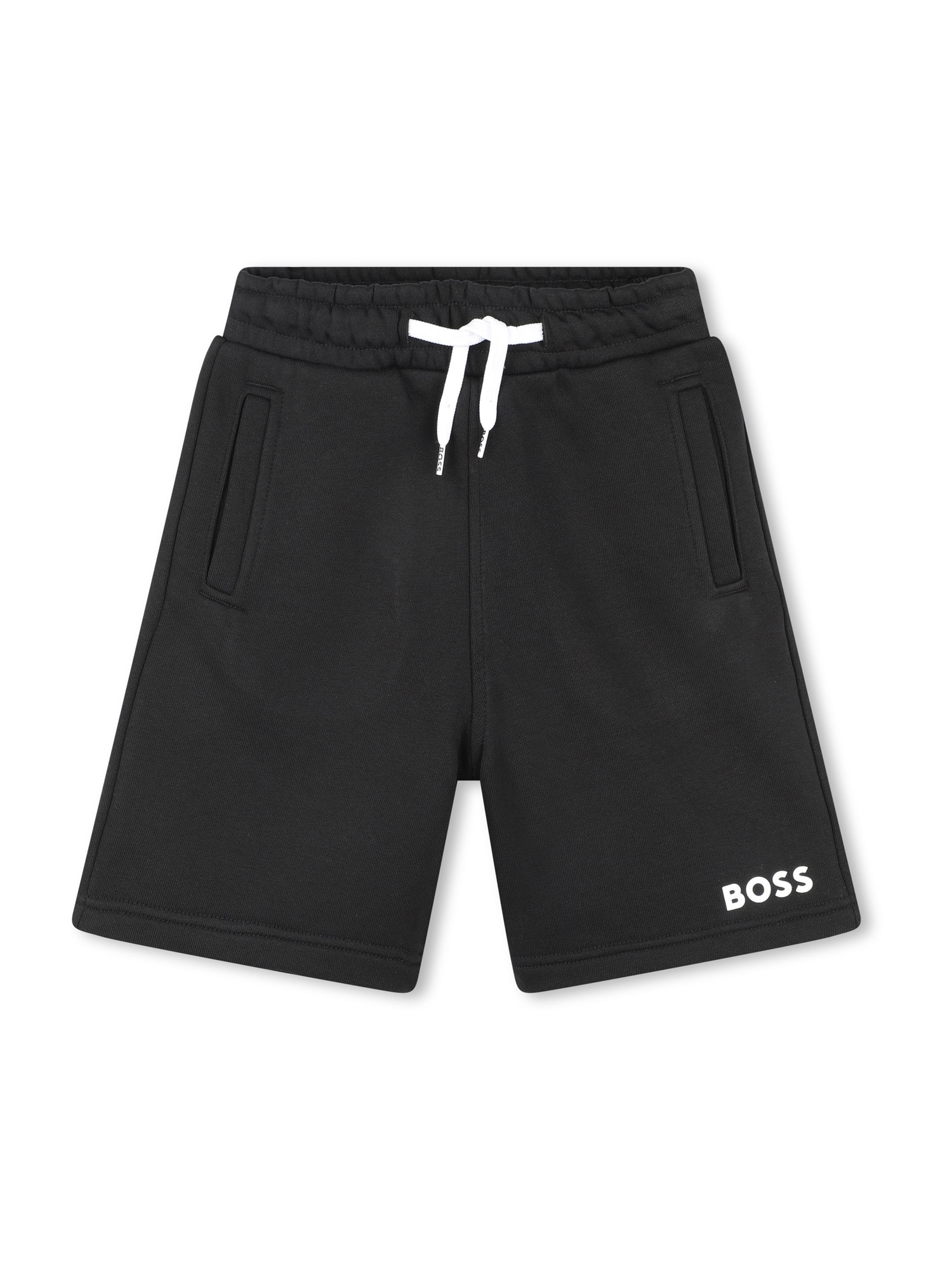 BOSS Kidswear Hlače  črna / bela