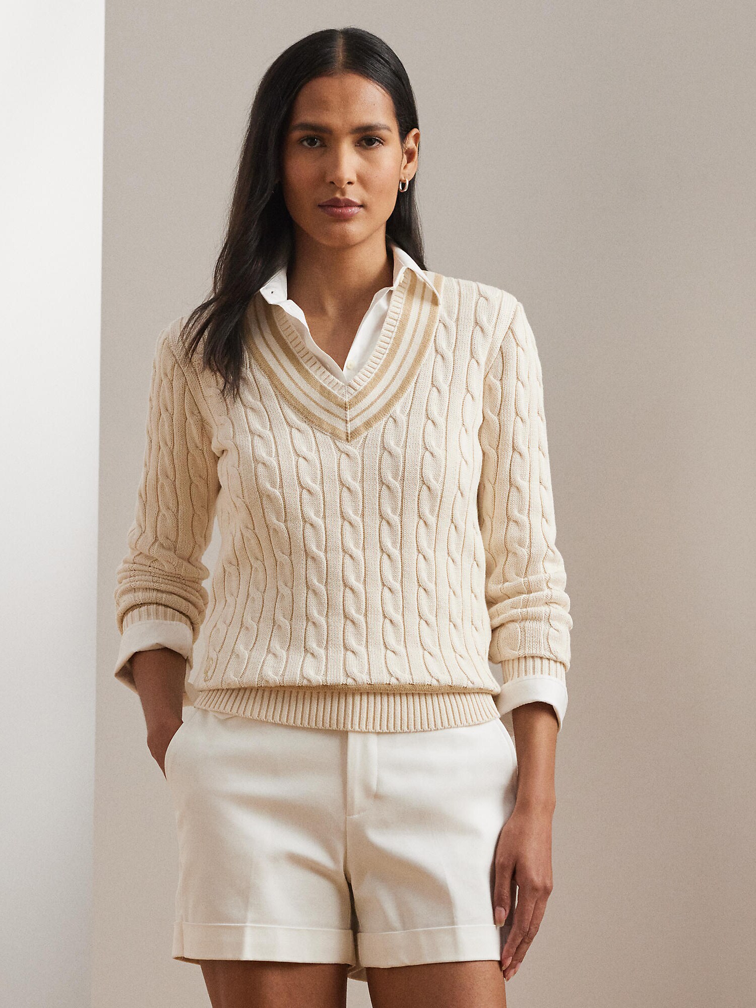 Lauren Ralph Lauren Pulóver  arany / fehér termék 2. képe