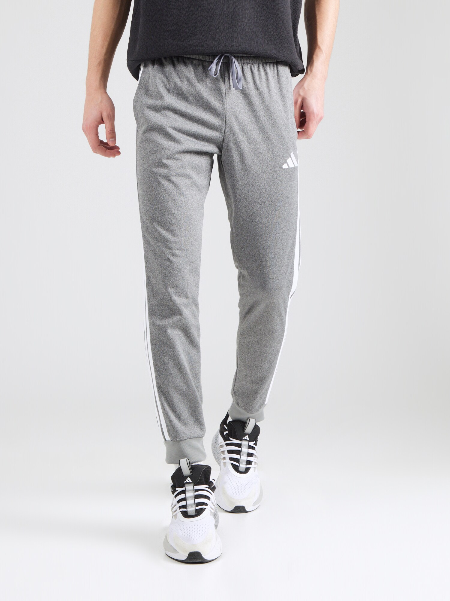 ADIDAS SPORTSWEAR Sportnadrágok  fekete melír / fehér termék 2. képe