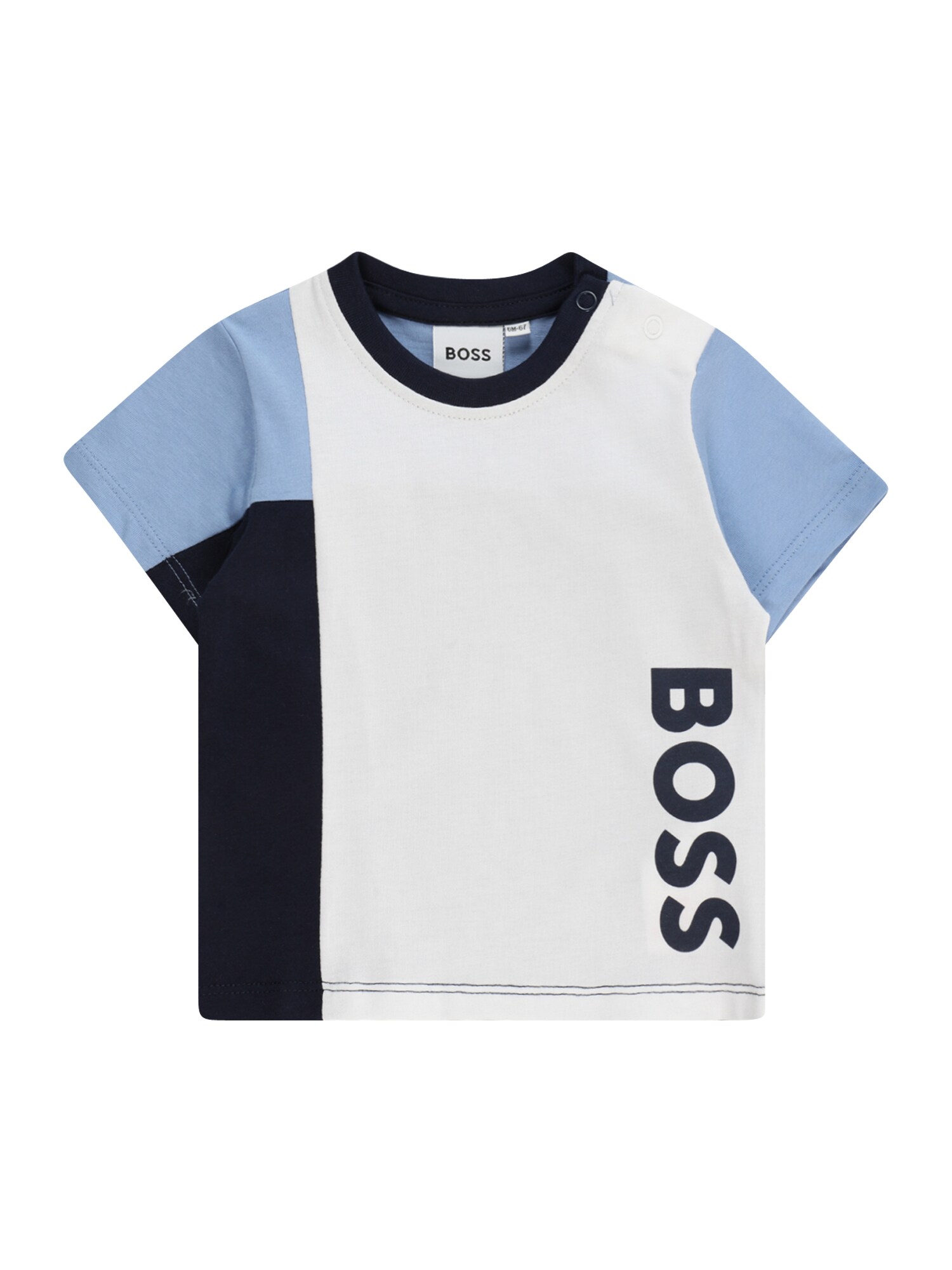 BOSS Kidswear Majica  nočno modra / nebeško modra / bela