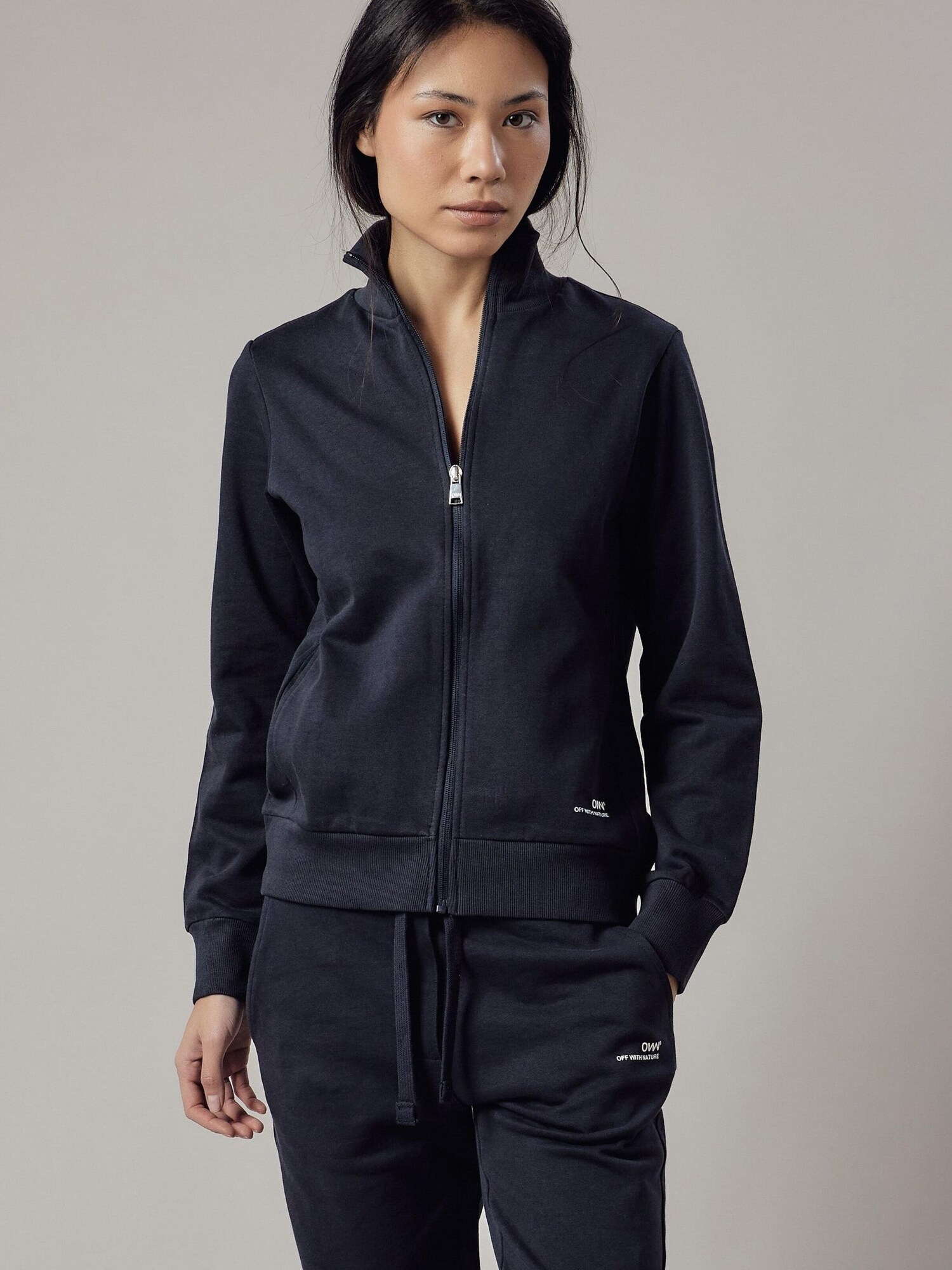 OWN Off With Nature Sweater majica 'Felpa con Zip' tamno plava