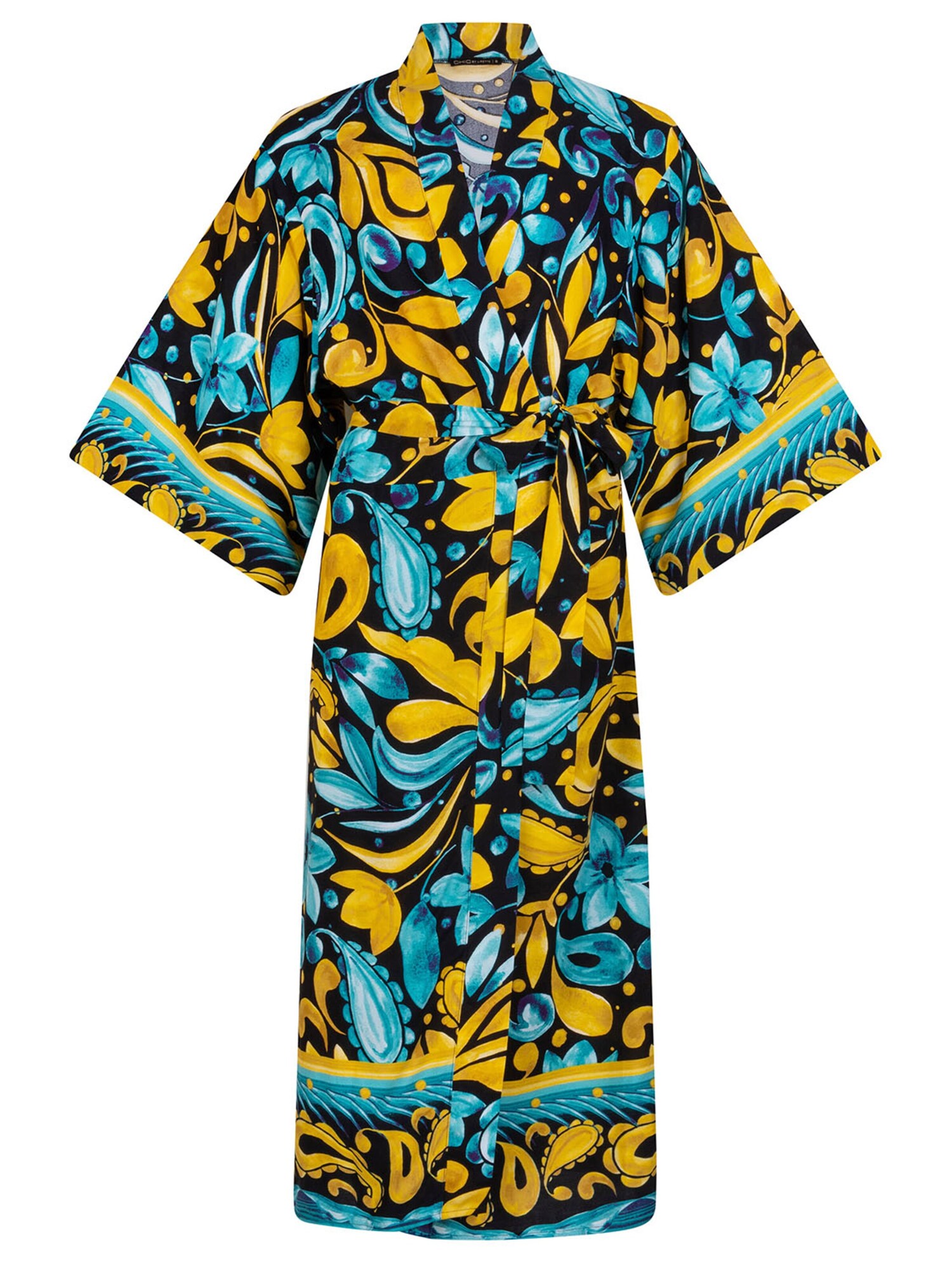 Chic By Lirette Kimono 'Kimono Robe Frangipani' Turquoise