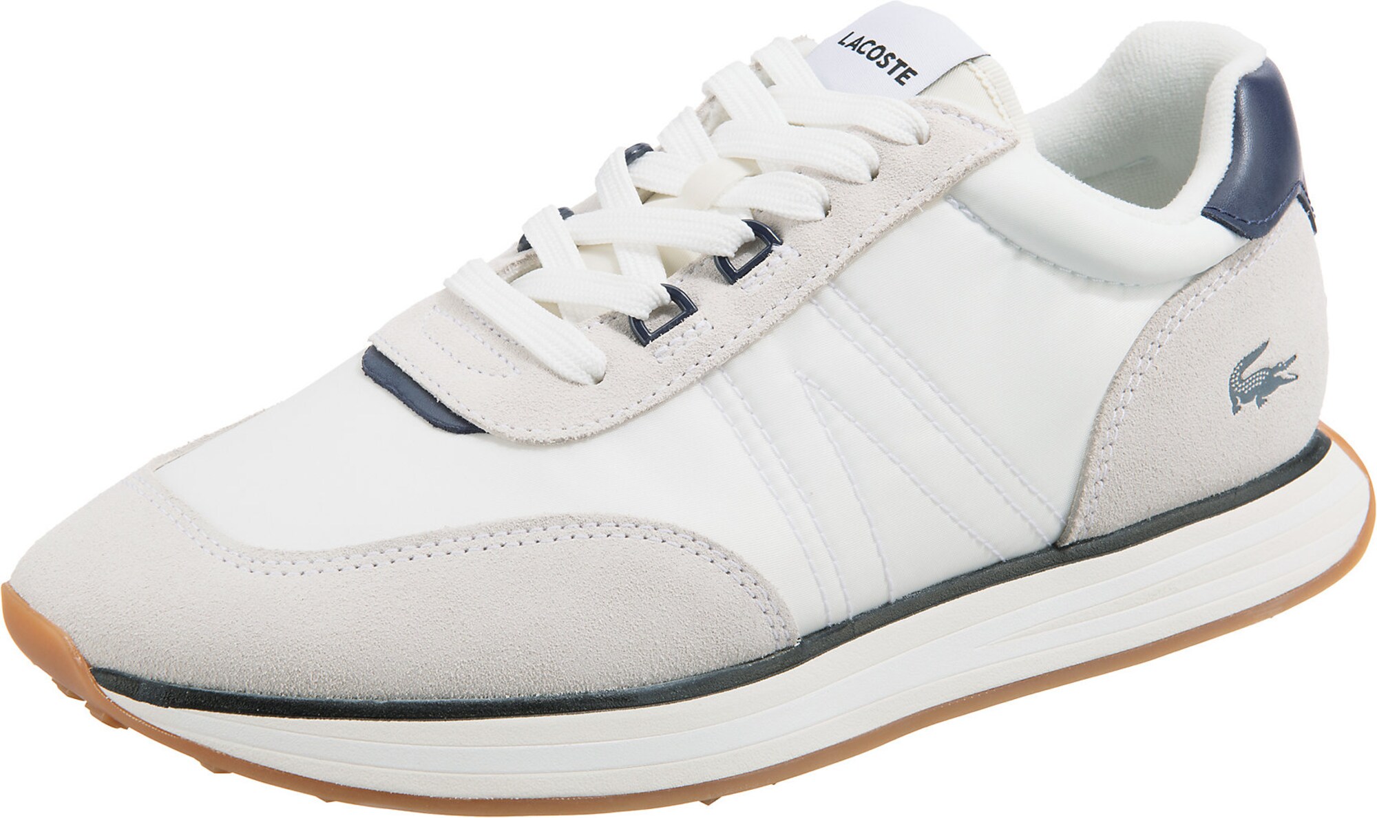 LACOSTE Nízke tenisky 'L-Spin'  béžová / tmavomodrá / biela