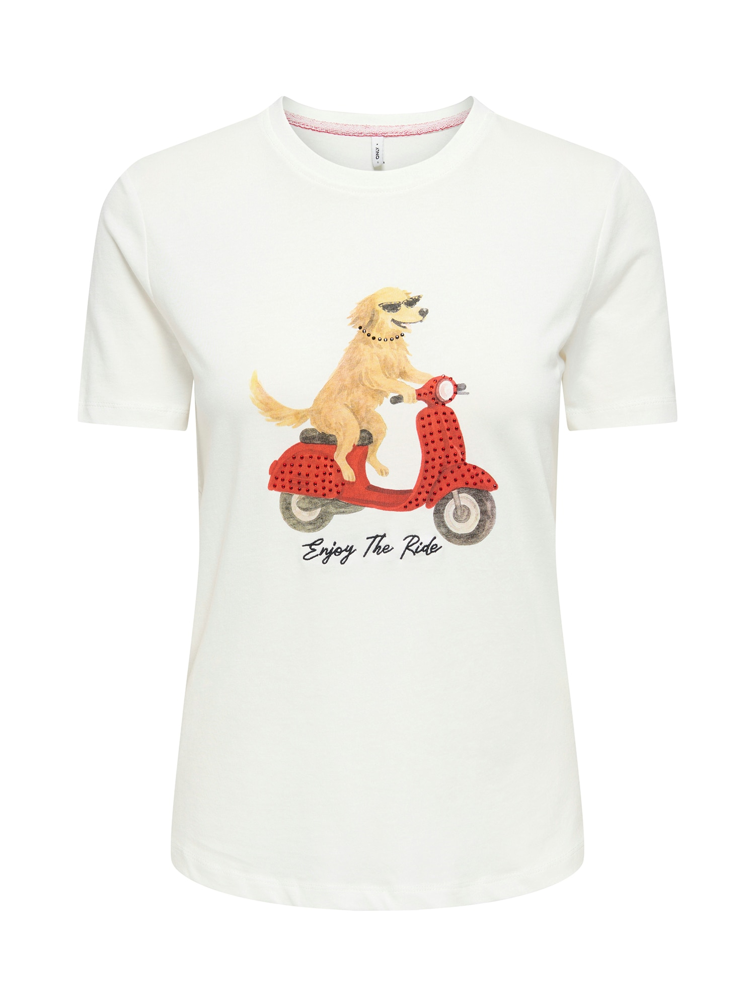 ONLY Tricou ONLBARIA maro cămilă / sângeriu / negru / alb