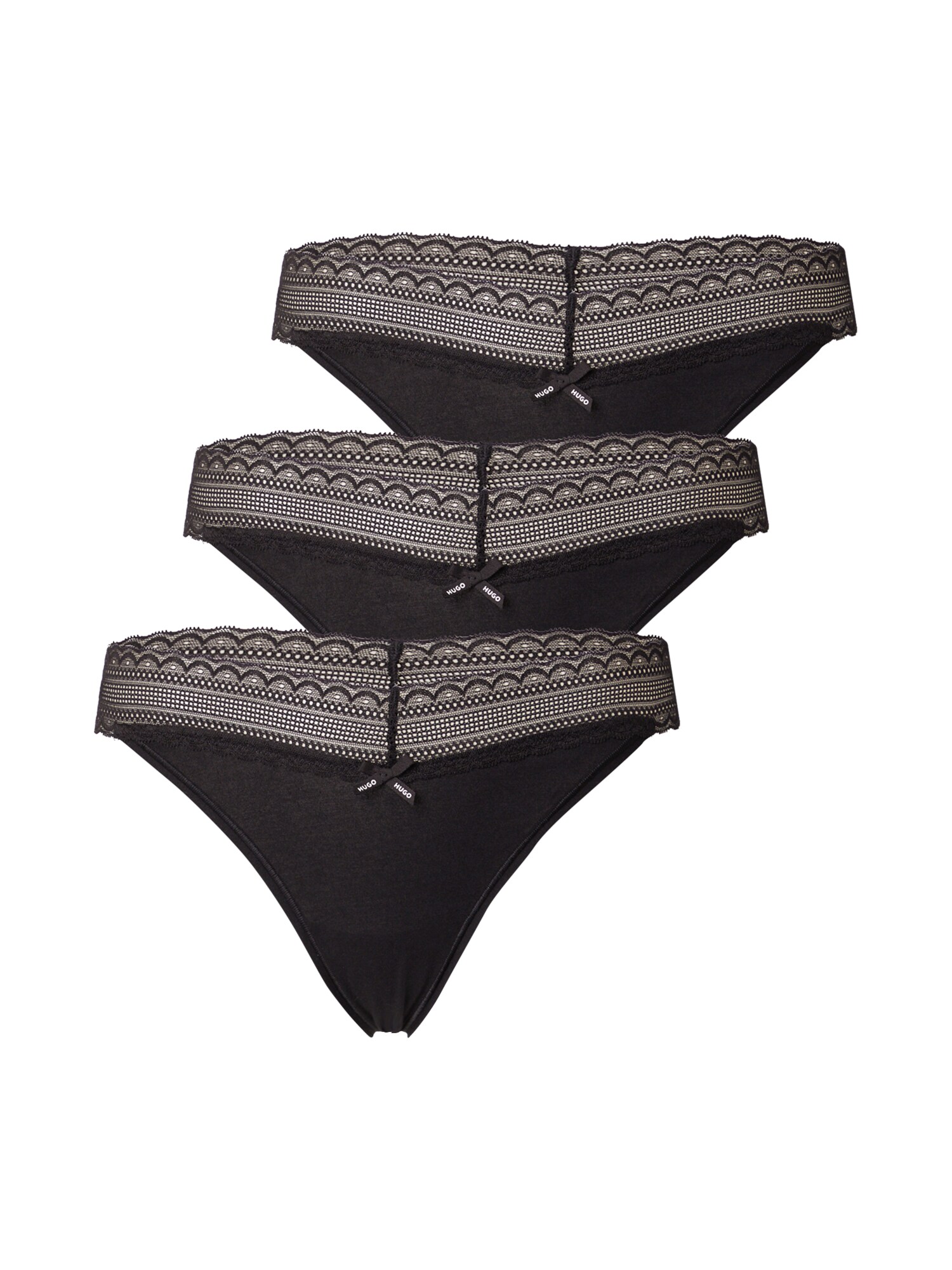 HUGO Tanga TRIPLET  negru