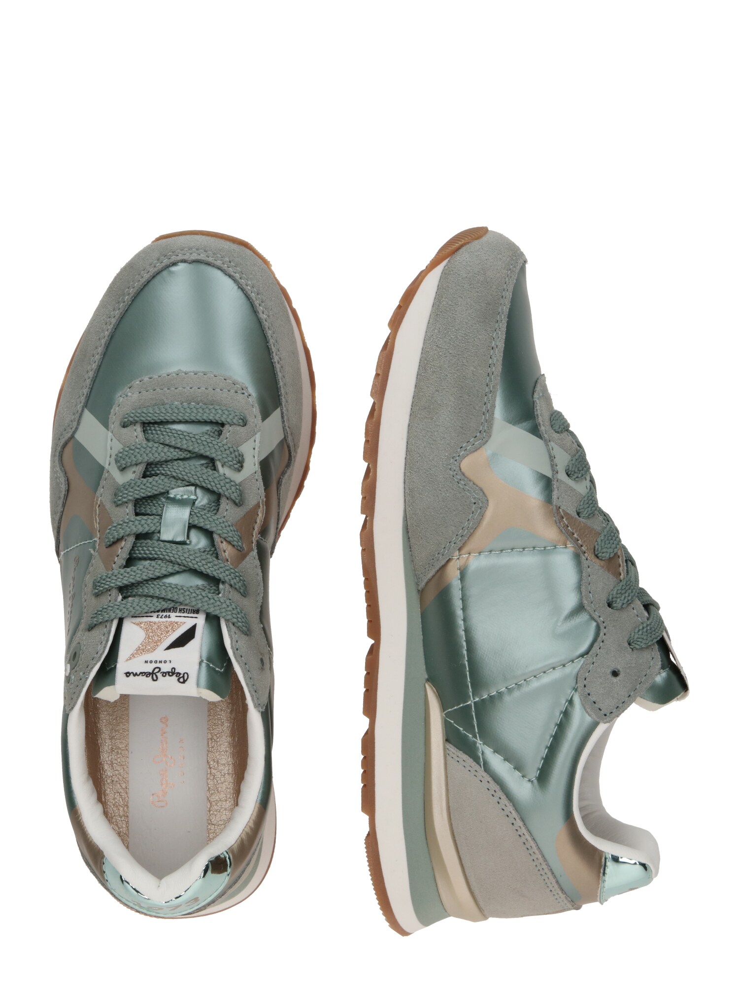 Pepe Jeans Zapatillas deportivas bajas 'BRIT PRINTY'  beige / gris / verde – imagen 2