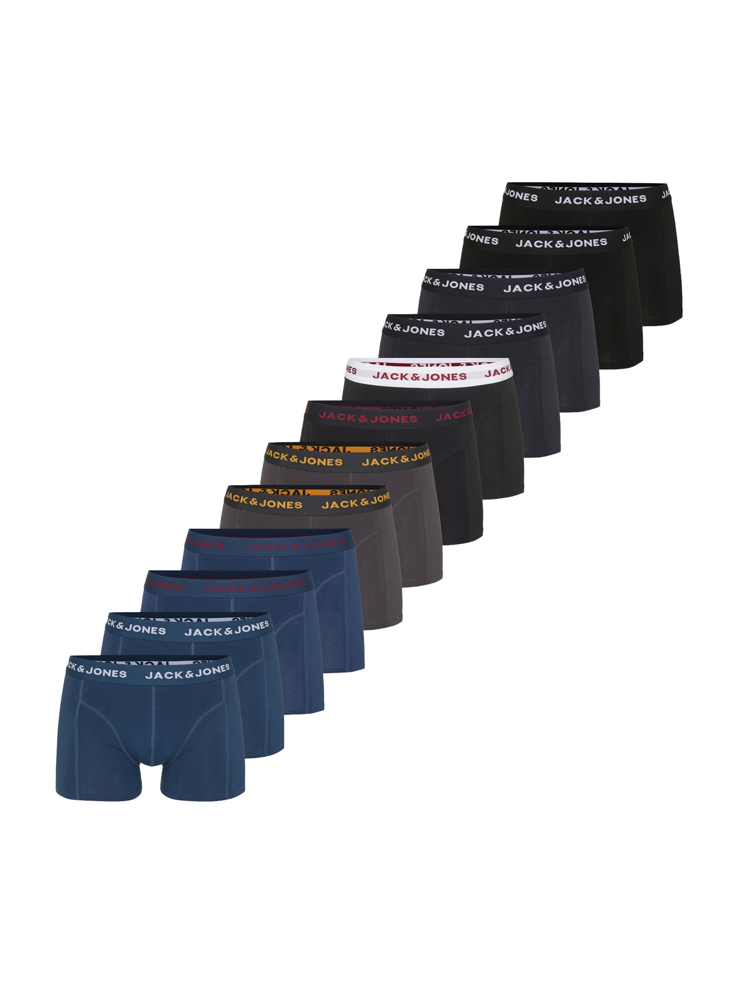 JACK & JONES Boxeri JACBOLT  bleumarin / gri bazalt / gri închis / negru
