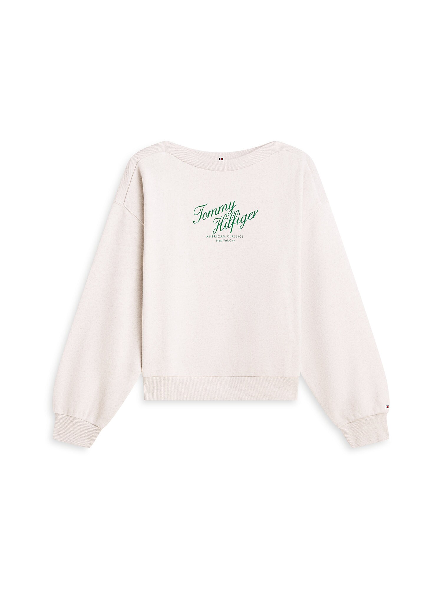 TOMMY HILFIGER Sudadera  beige claro / esmeralda