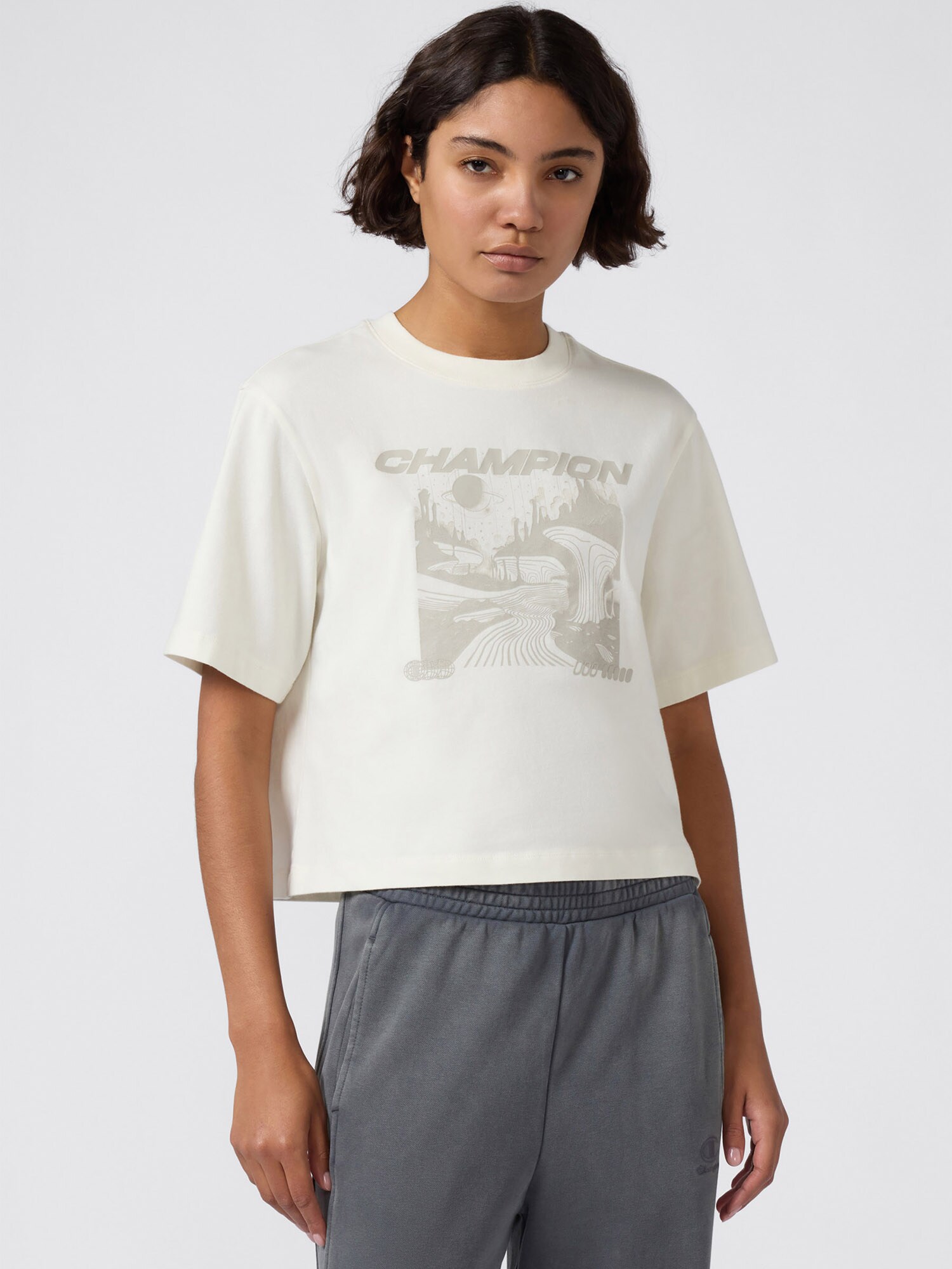 Champion Authentic Athletic Apparel Póló  greige / fehér termék 2. képe