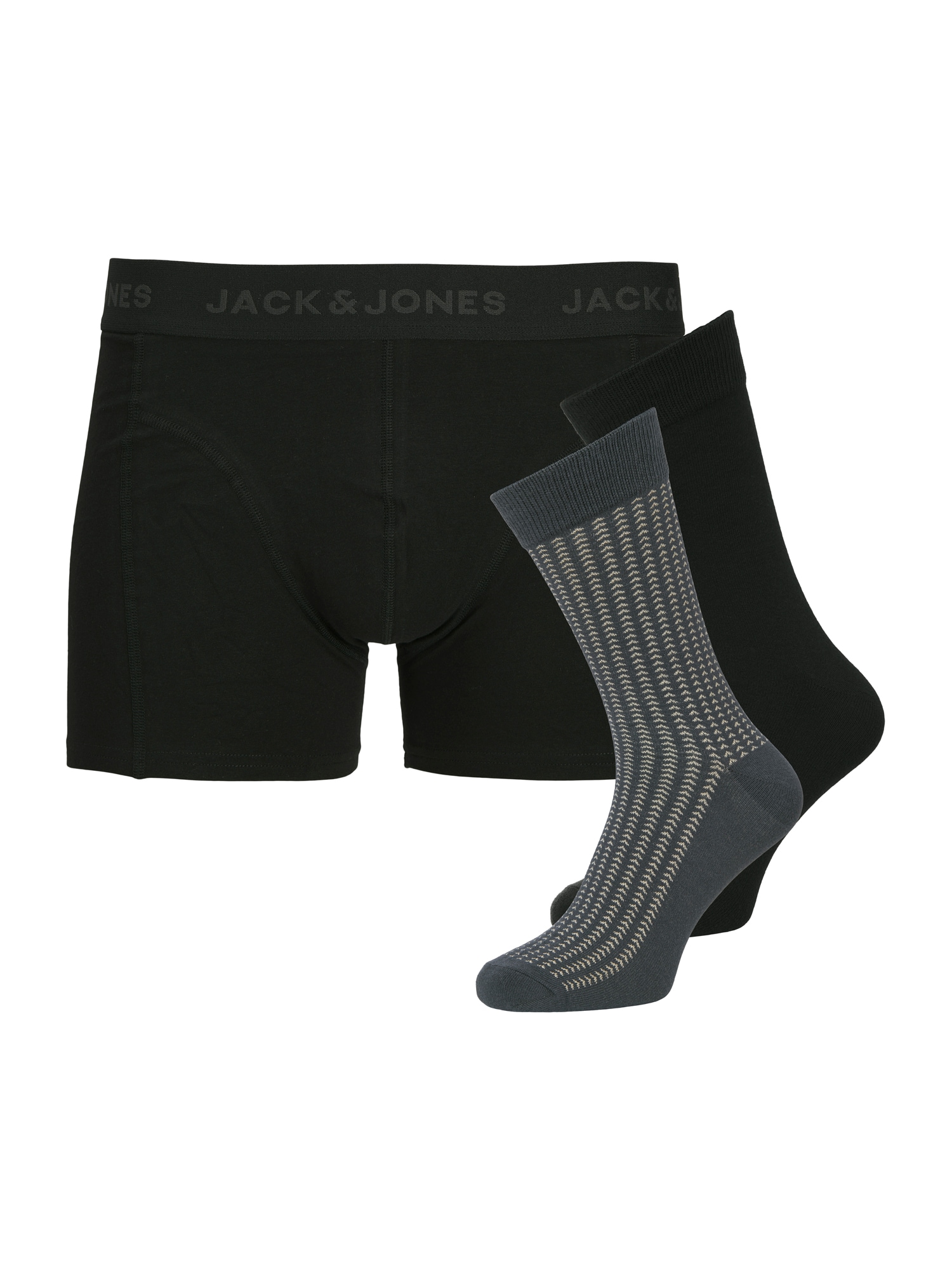 JACK & JONES Boxeri JACTRENT  crem / gri închis / negru
