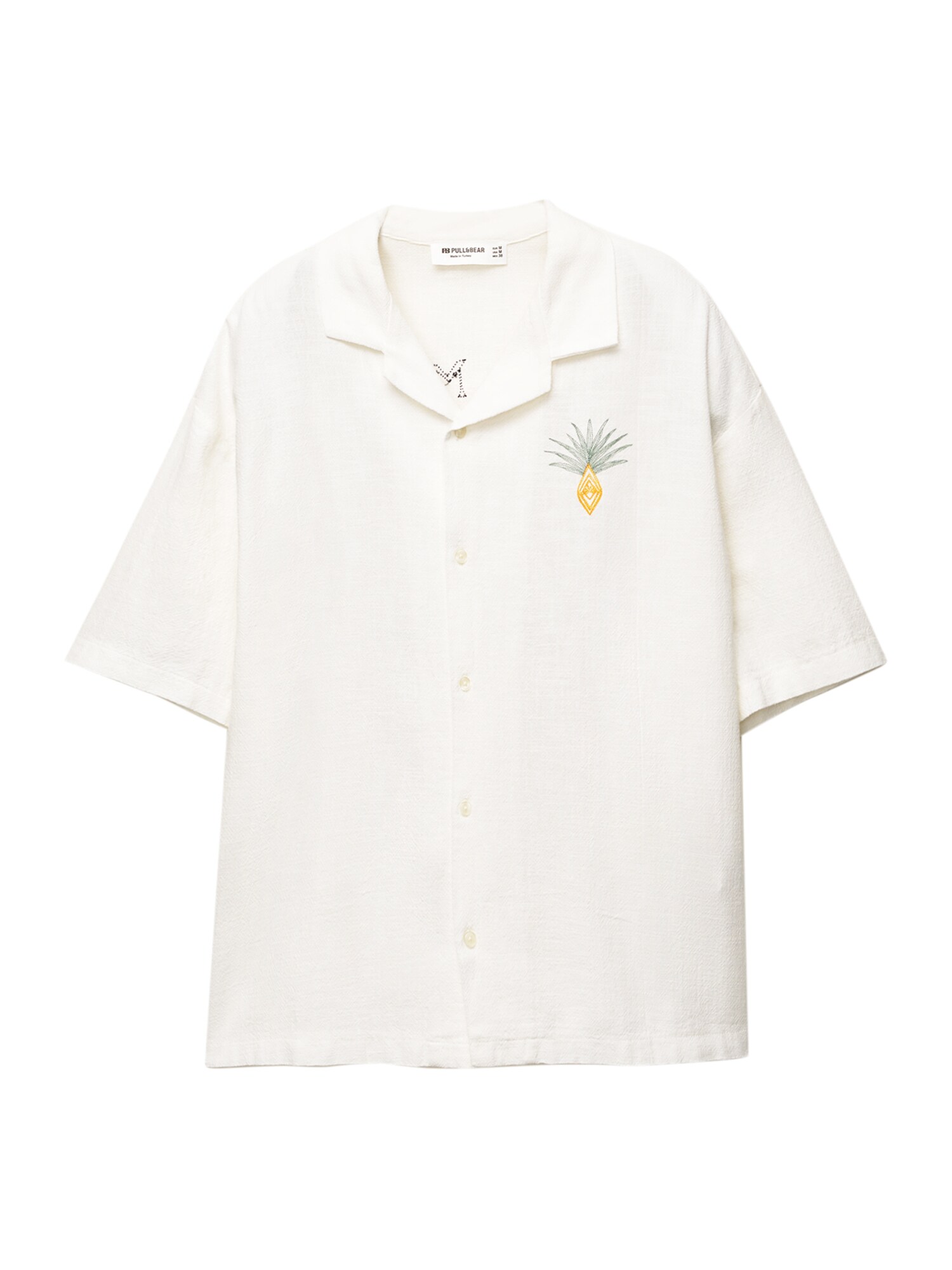 Pull&Bear Cămașă SANTA MONICA  galben / roșu deschis / negru / alb