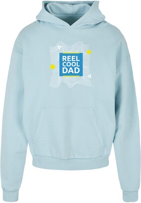 Merchcode Sweatshirt ‘Fathers Day – Reel Cool Dad’ Blauw / Geel / Wit