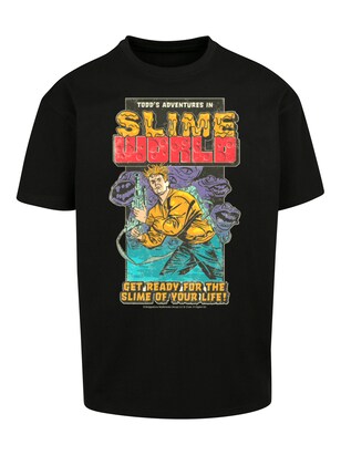 F4NT4STIC Shirt ‘Retro Gaming Todd’s Adventures In SlimeWorld’ Gemengde kleuren / Zwart