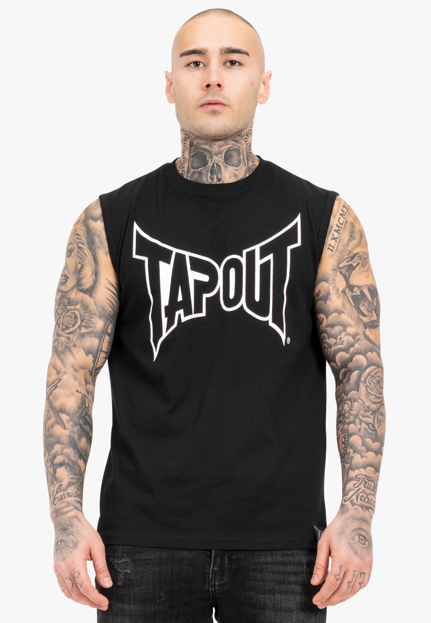 Tapout Póló 'Alemada'  fekete / fehér termék 2. képe