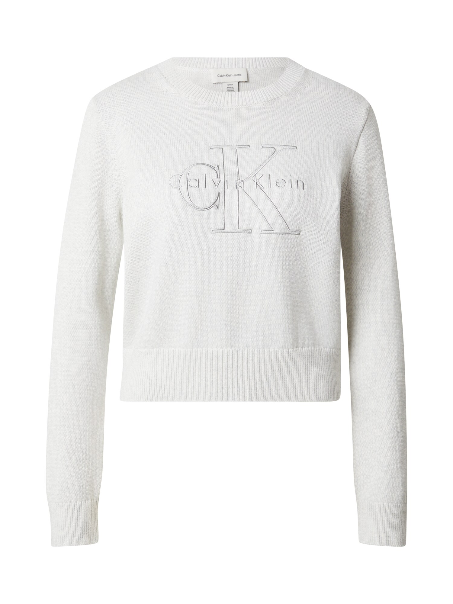Calvin Klein Jeans Sveter  antracitová / svetlosivá