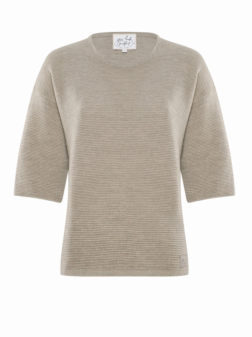 Tröja 'PULLOVER FAY Halbarm Pullover in Strukturstrick'