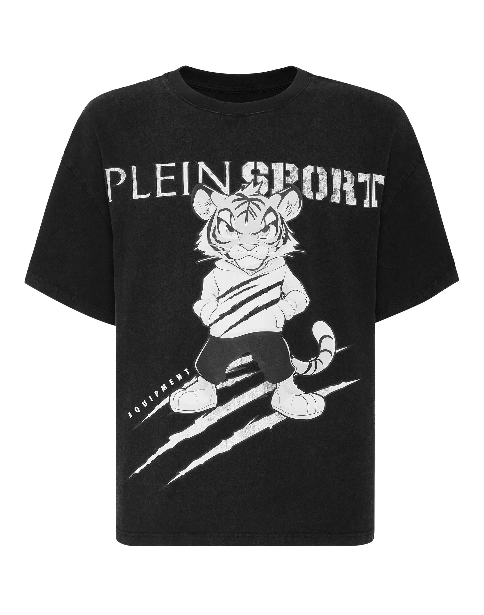 Plein Sport Camiseta 'Tiger'  negro / blanco