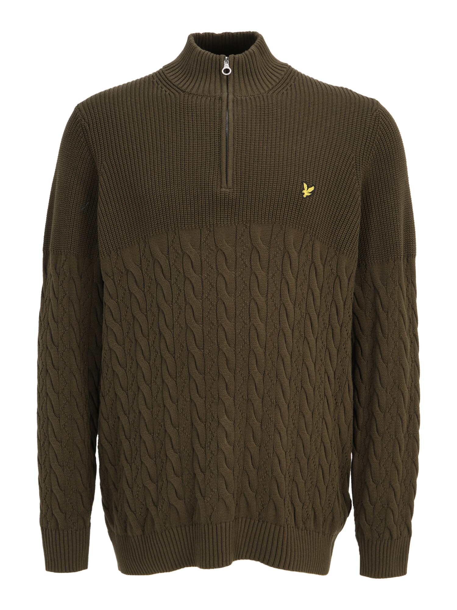 Lyle & Scott Big&Tall Pulóver  csokoládé / sárga / olíva akciós termékkép 1