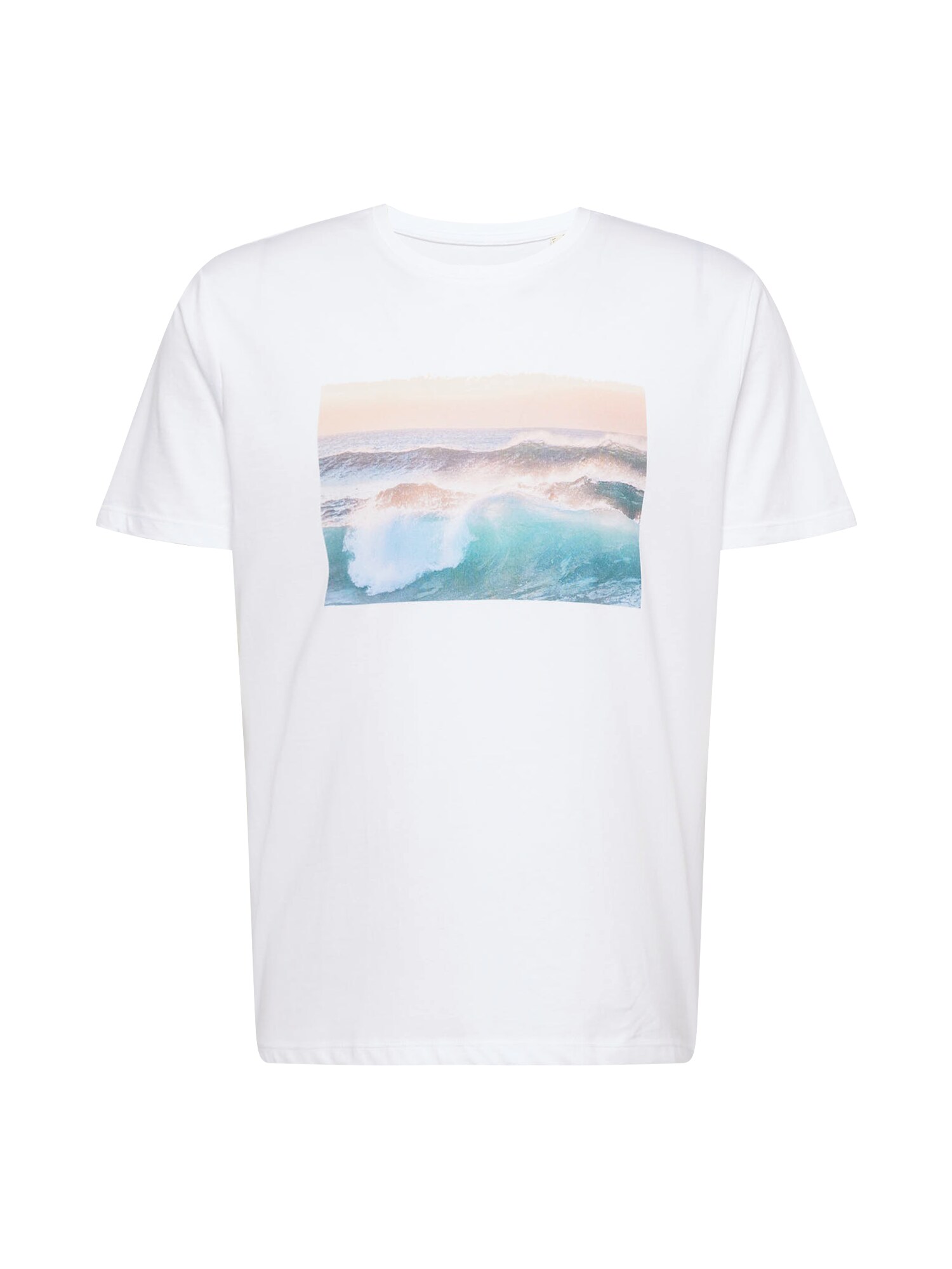 ESPRIT Тениска  морскосиньо / циан / кайсия / бяло