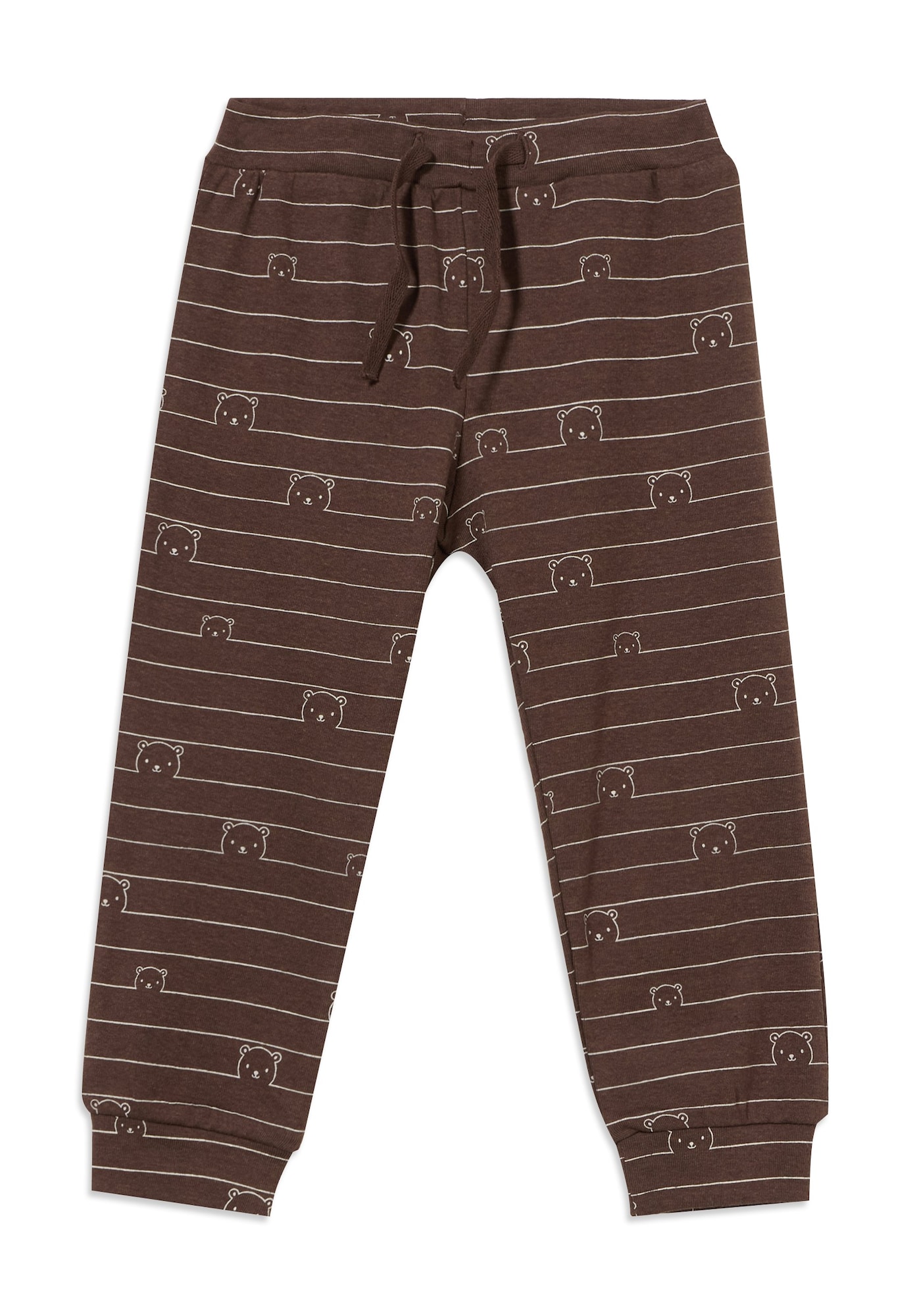 NAME IT Pantaloni NBMNALAS ciocolatiu / alb