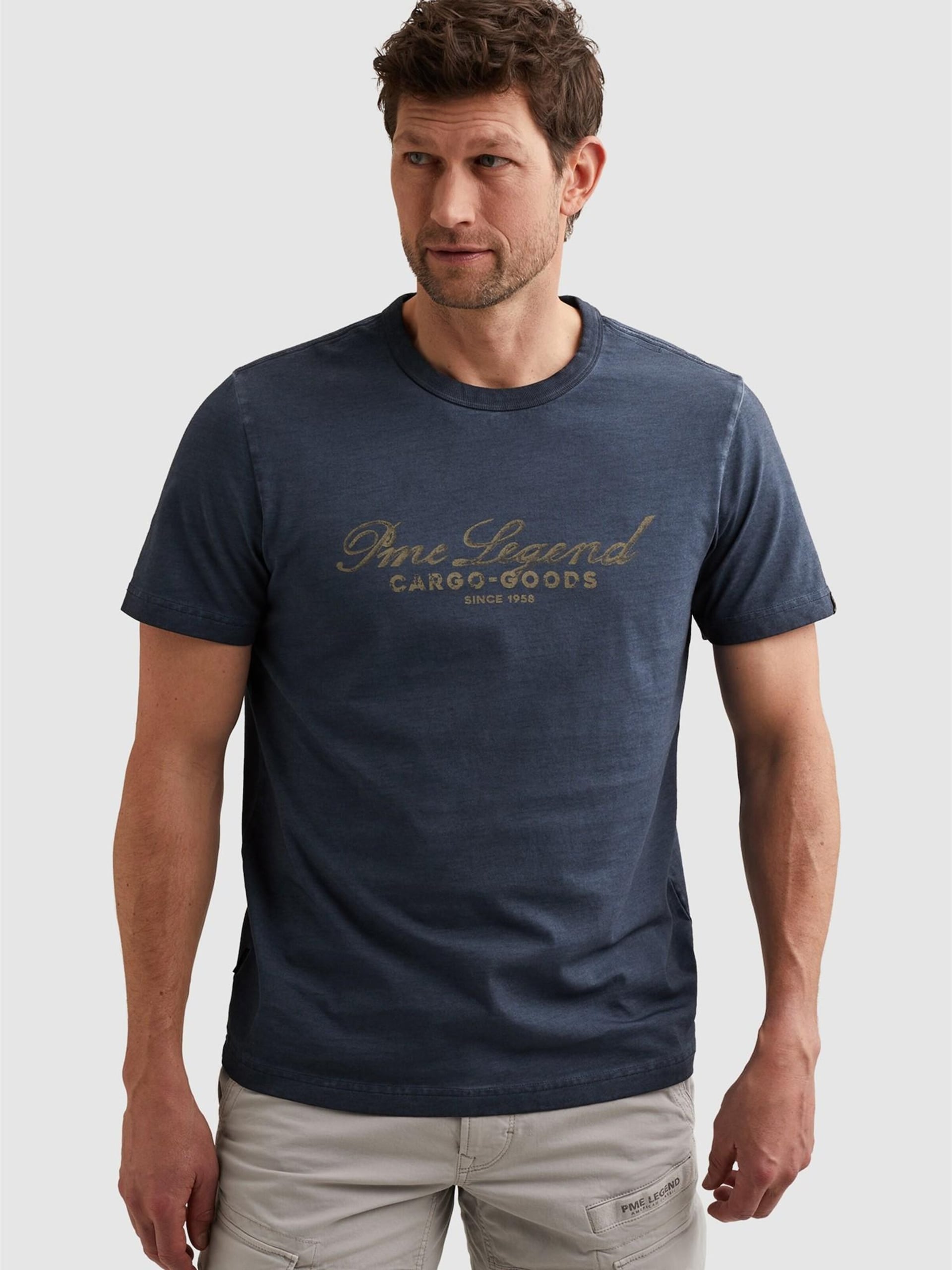 PME Legend T-shirt 'T-shirt in jersey with rugged artwork on the chest' herr