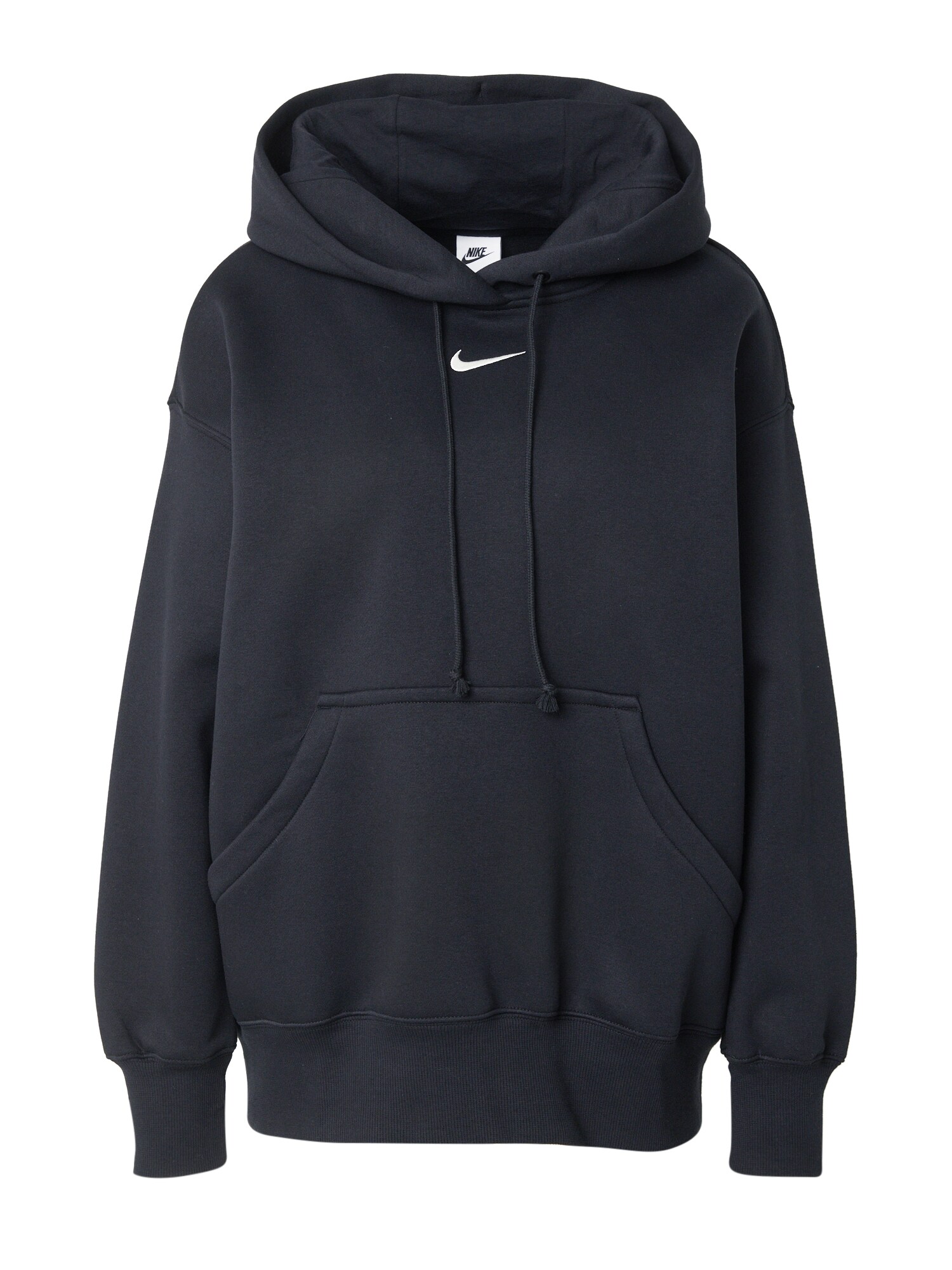 Nike Sportswear Bluză de molton Phoenix  negru / alb