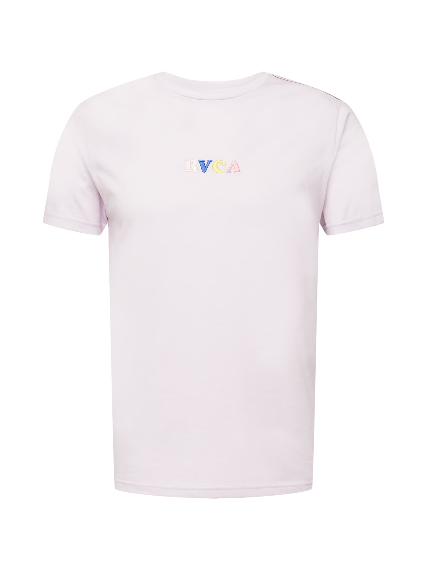RVCA Marškinėliai rožių spalva / balta / mėlyna / geltona / ryškiai rožinė spalva