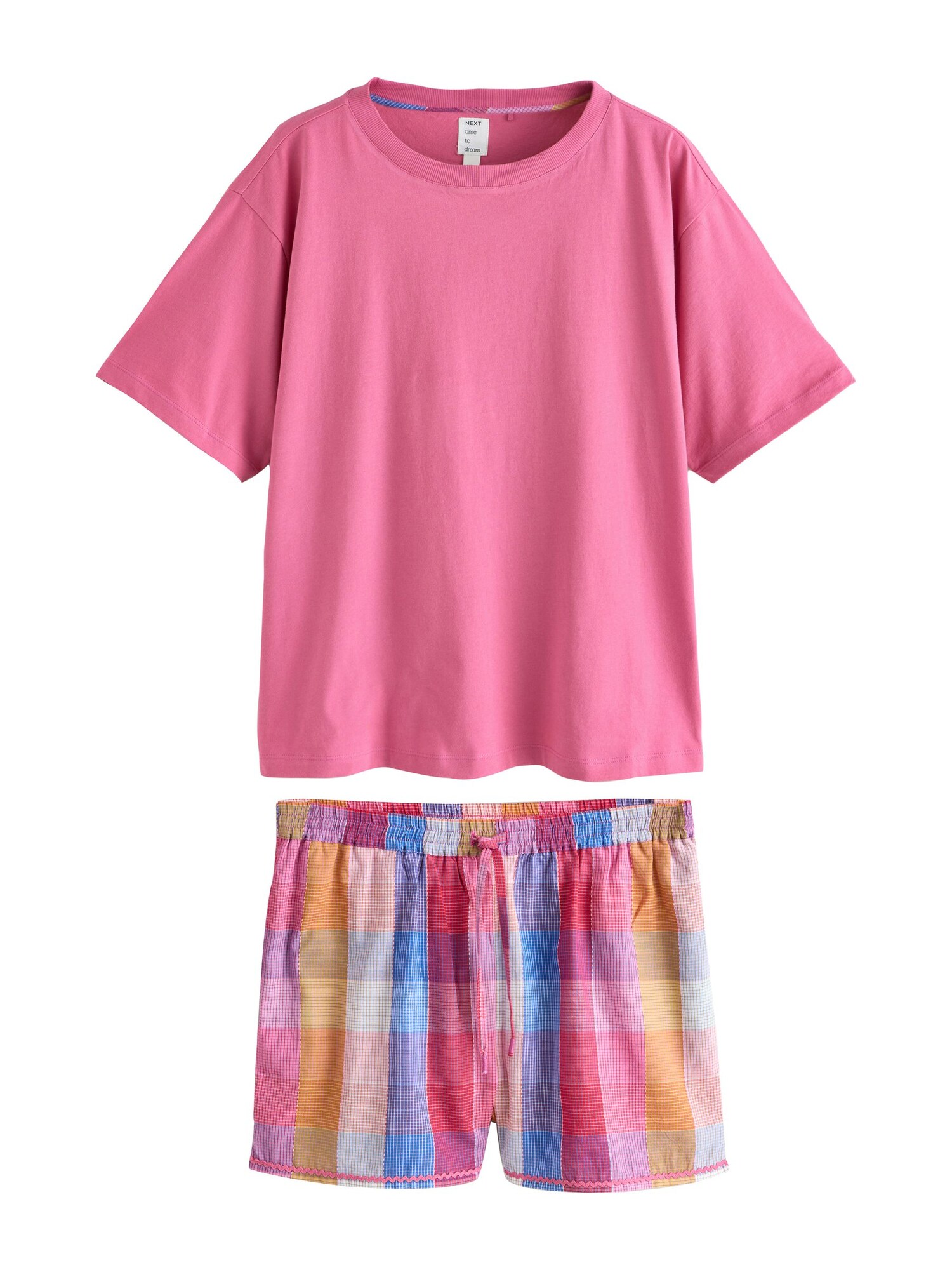 Next Pijama de pantalón corto azul / lila / naranja / rosa