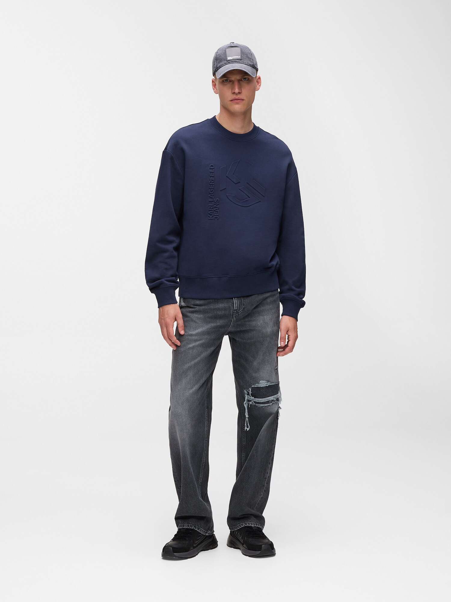 KARL LAGERFELD JEANS Mikina námornícka modrá (obrázok 5)