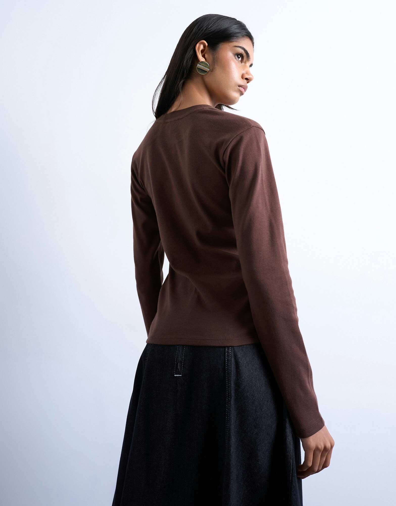TOPSHOP Tricou 'EVERYDAY'  ciocolatiu